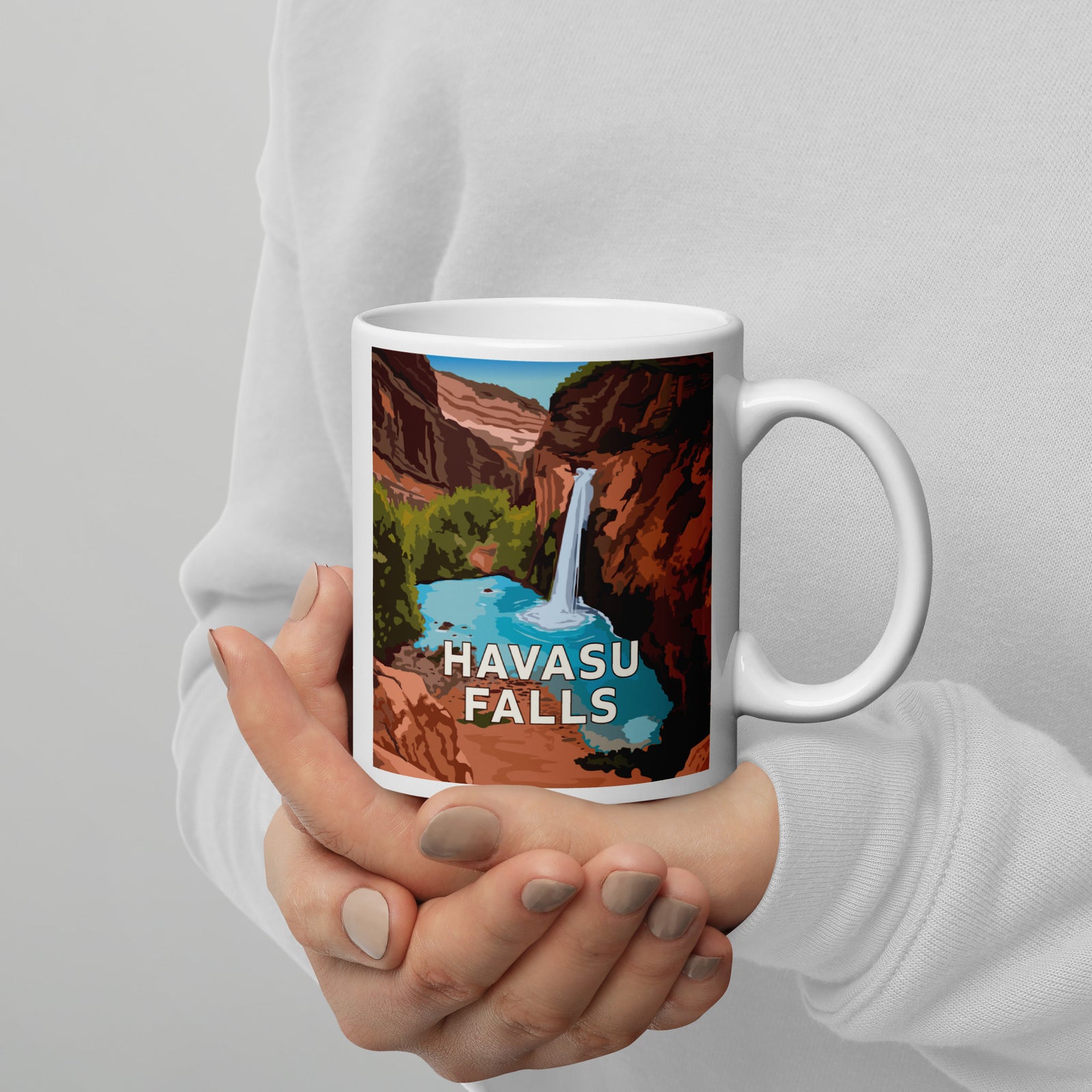 Landmark AZ | Havasu Falls White glossy mug