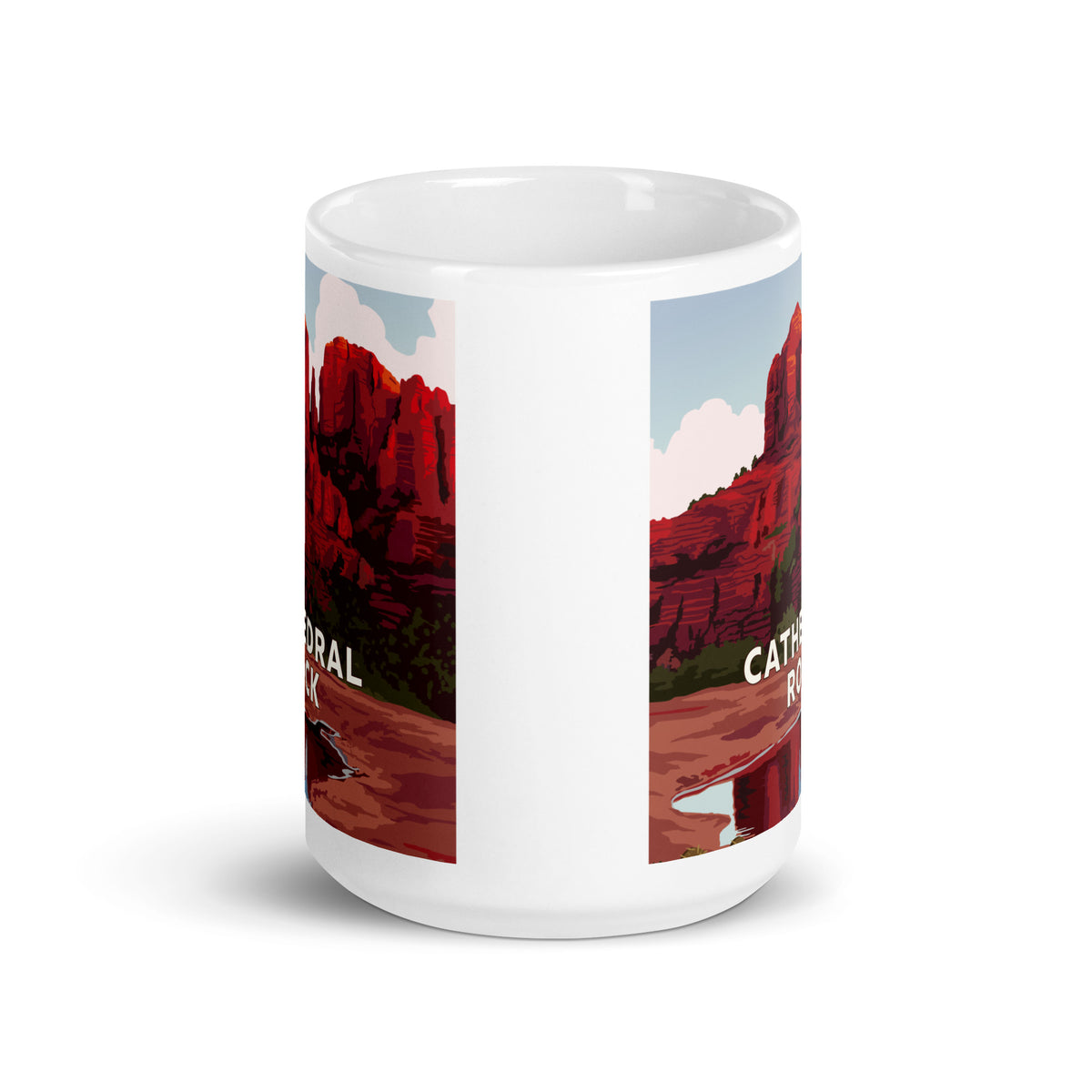Landmark AZ | Cathedral Rock White glossy mug
