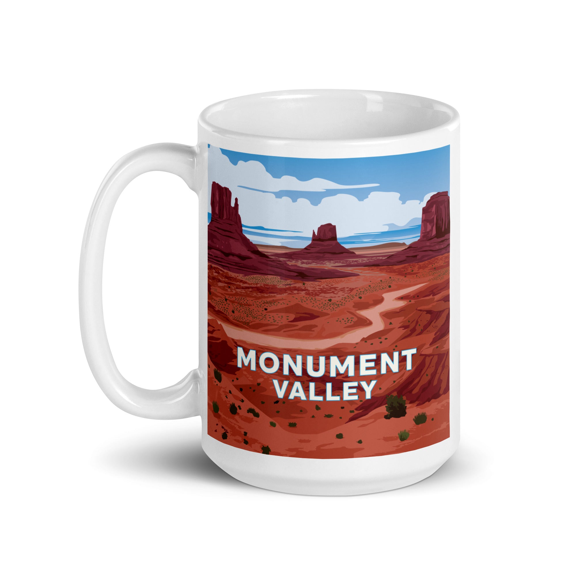 Landmark AZ | Monument Valley White glossy mug