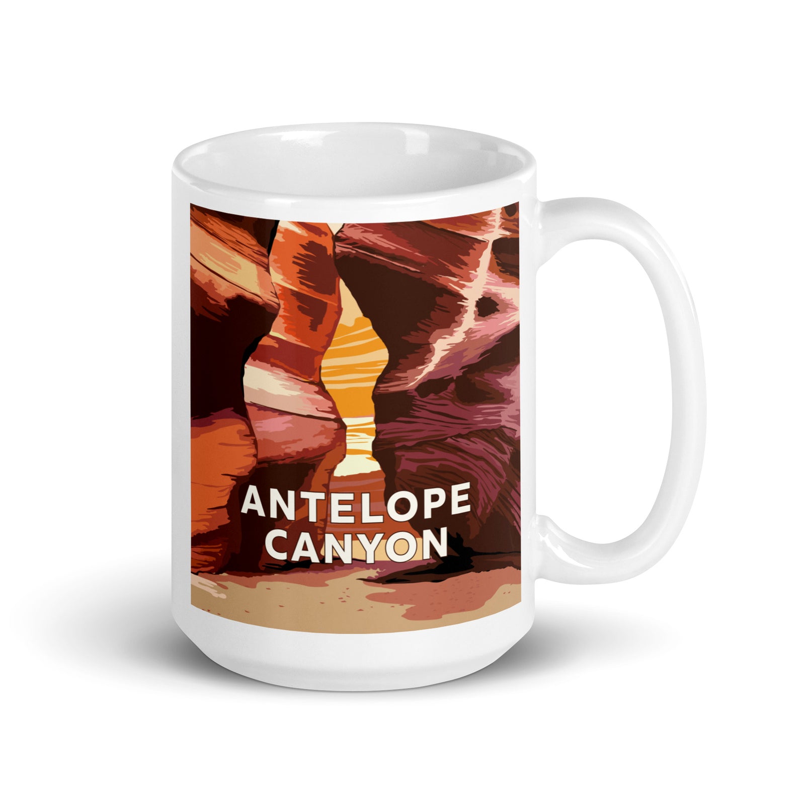 Landmark AZ | Antelope Canyon White glossy mug