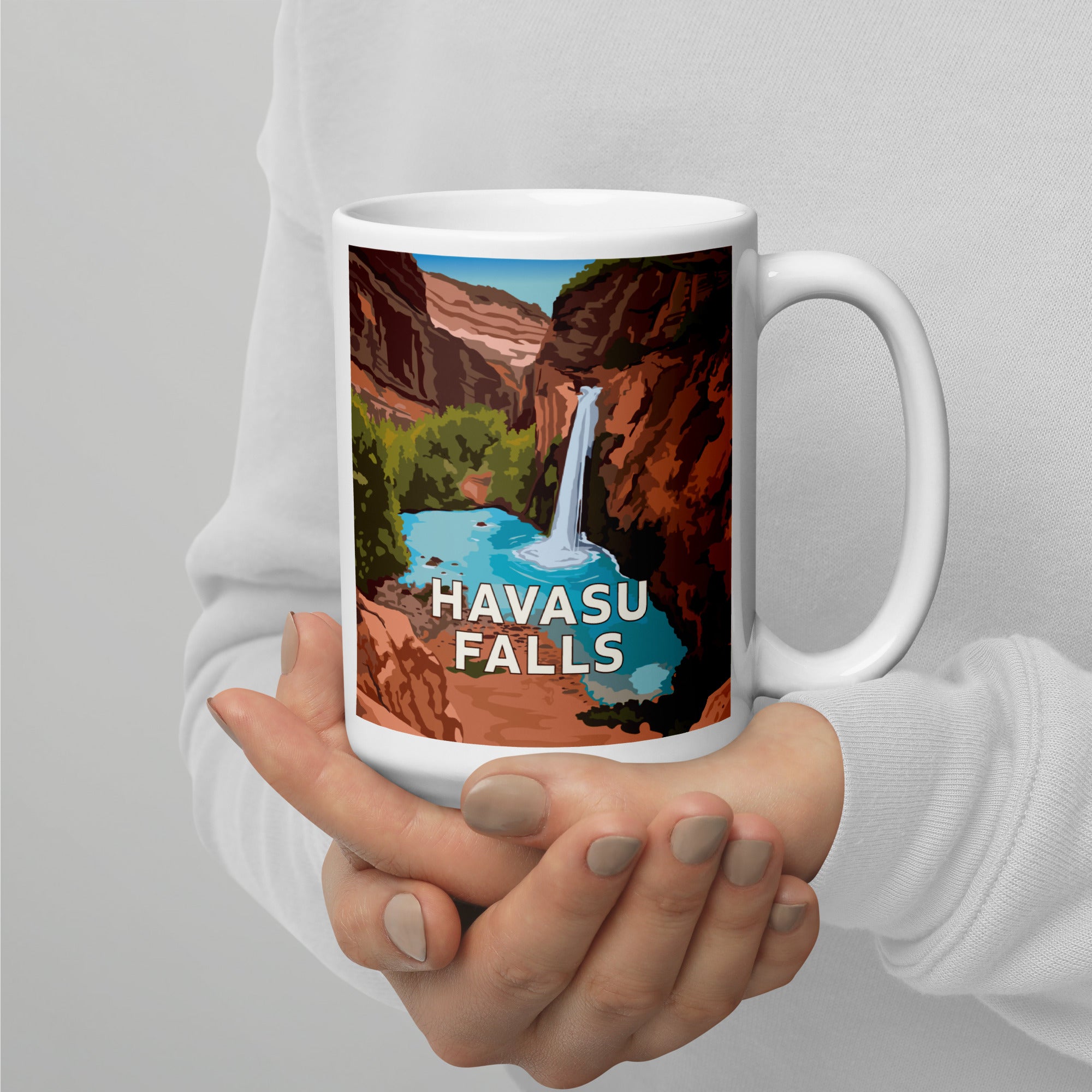 Landmark AZ | Havasu Falls White glossy mug