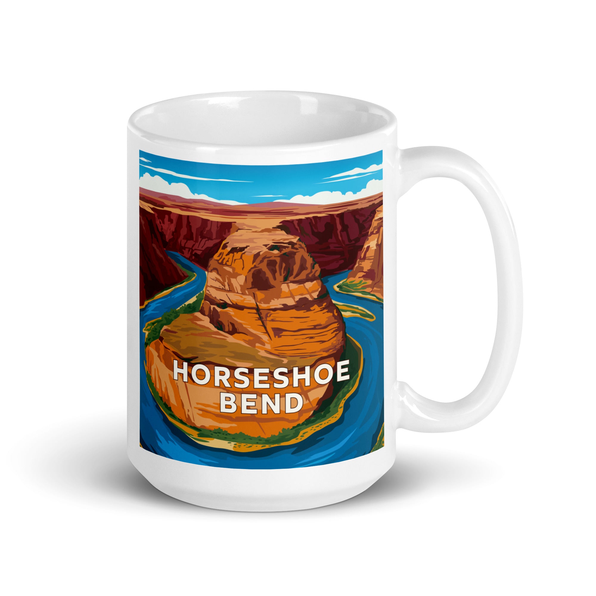 Landmark AZ | Horseshoe Bend White glossy mug