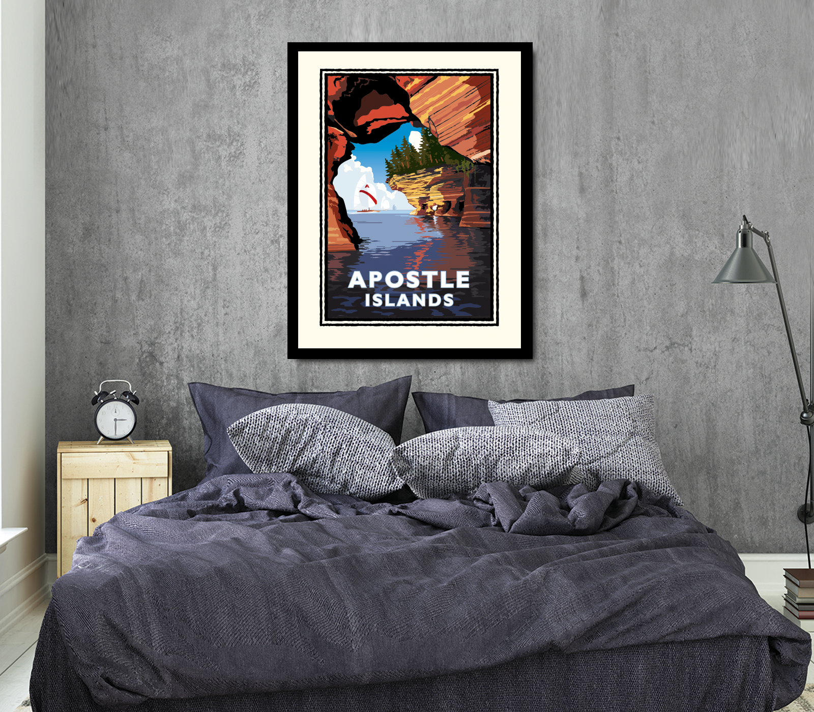 Landmark WI | Apostle Island Cave Art Print