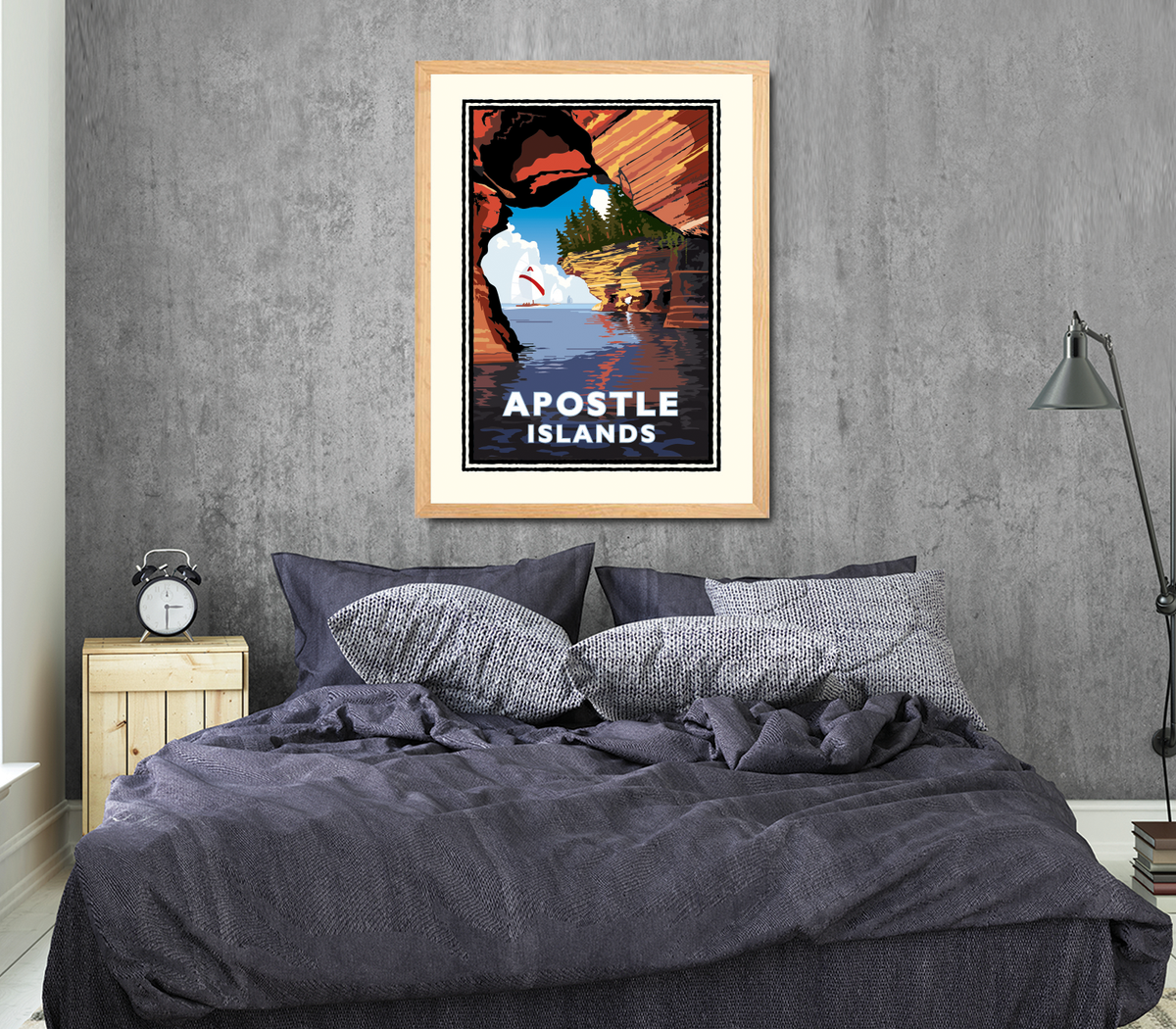 Landmark WI | Apostle Island Cave Art Print