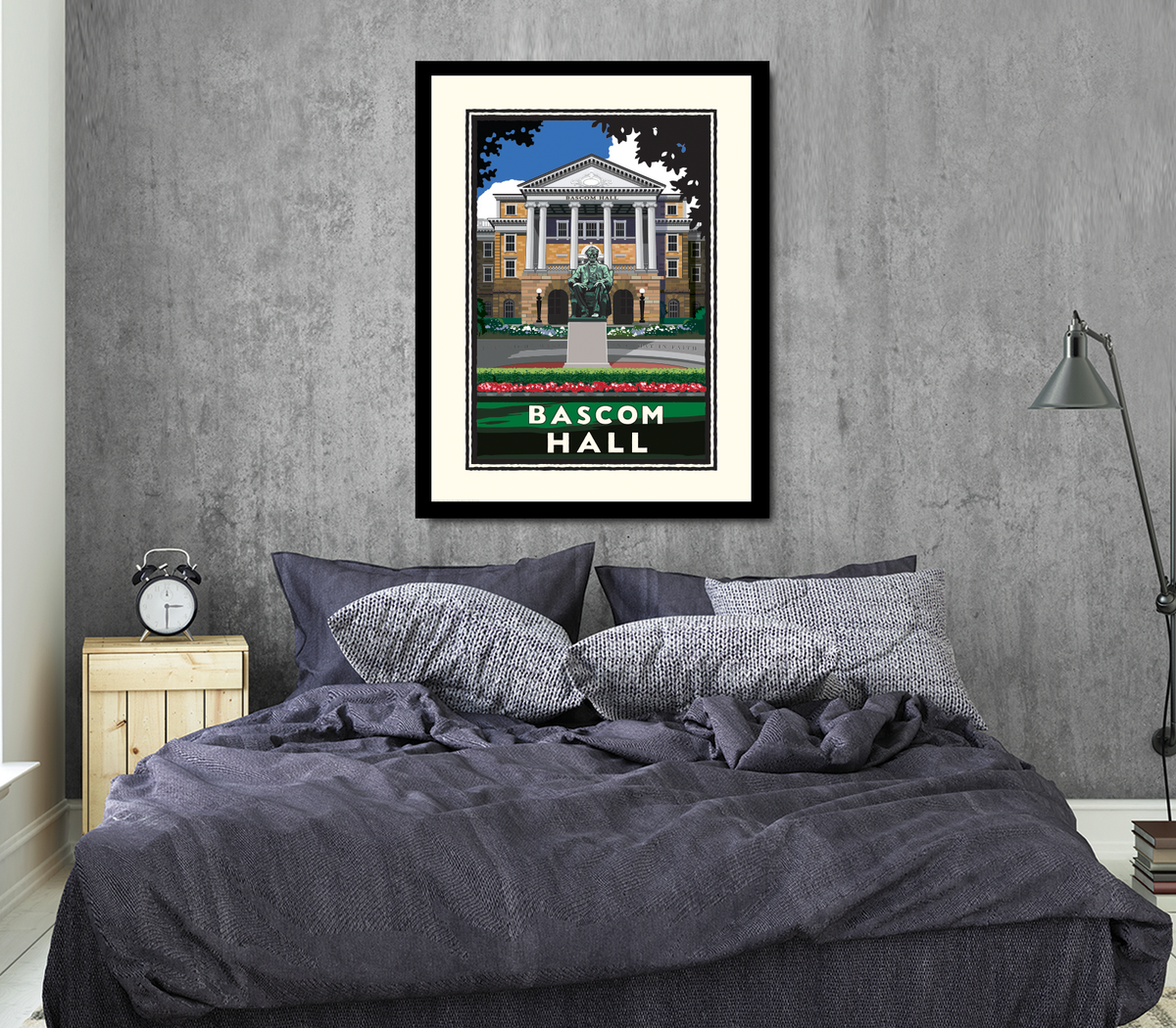 Landmark WI | UW-Madison Badgers Bascom Hall Art Print
