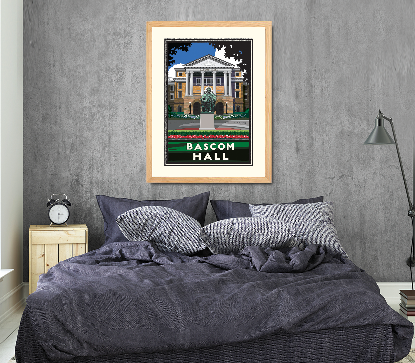 Landmark WI | UW-Madison Badgers Bascom Hall Art Print