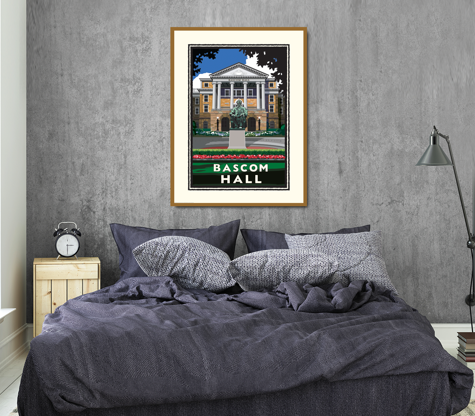 Landmark WI | UW-Madison Badgers Bascom Hall Art Print