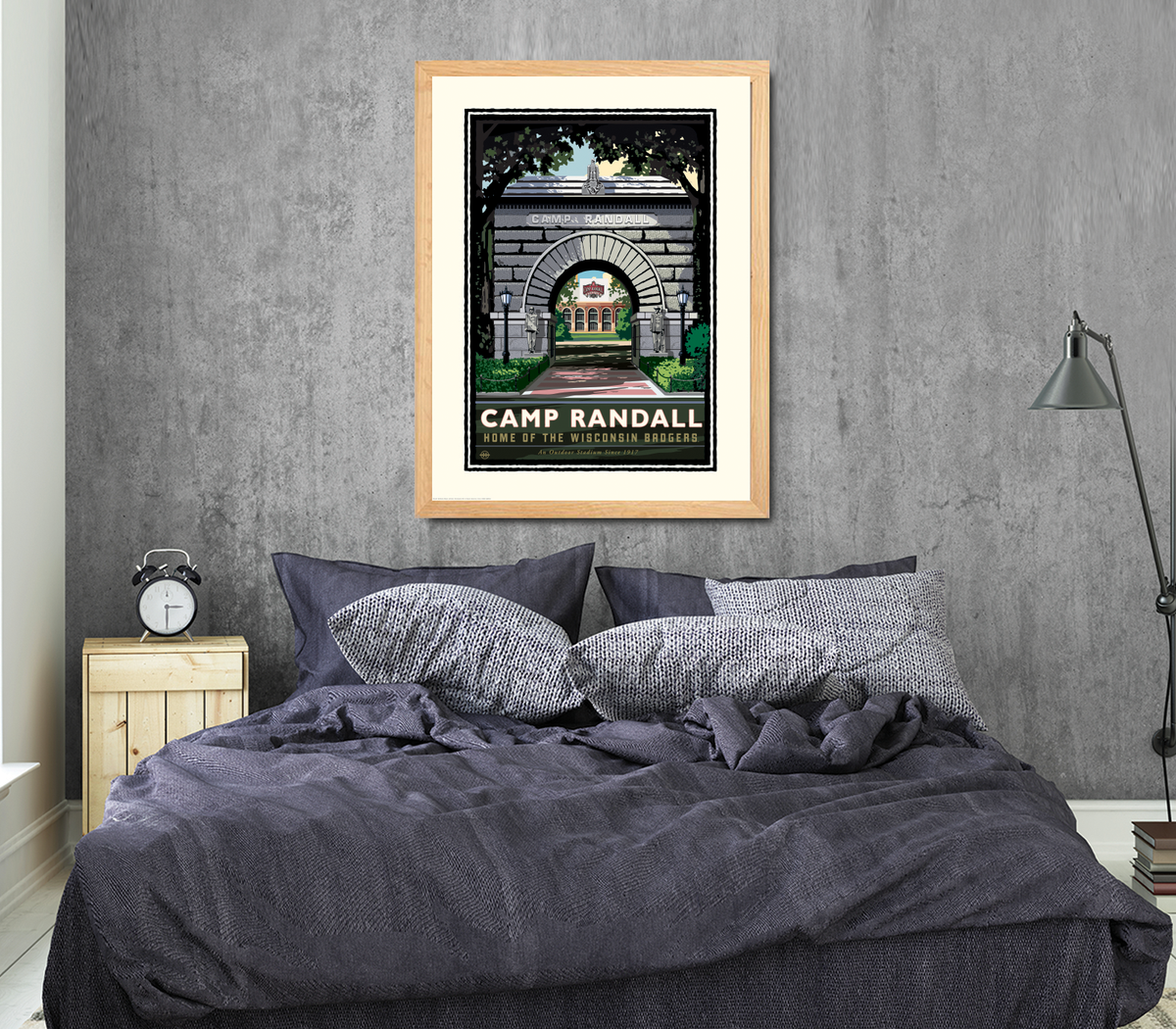 Landmark WI | UW-Madison Badgers Camp Randall Arch Print