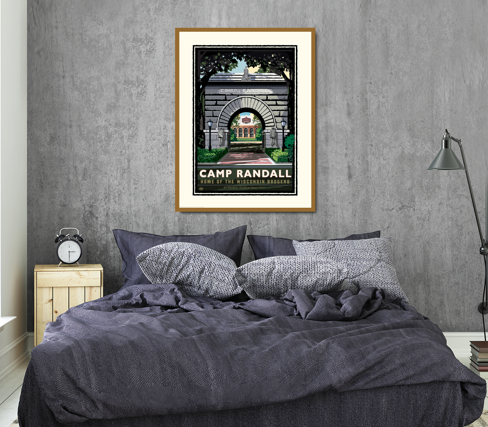 Landmark WI | UW-Madison Badgers Camp Randall Arch Print