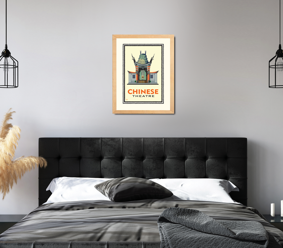 Landmark CA | Chinese Theater Yellow Hollywood Giclee Print