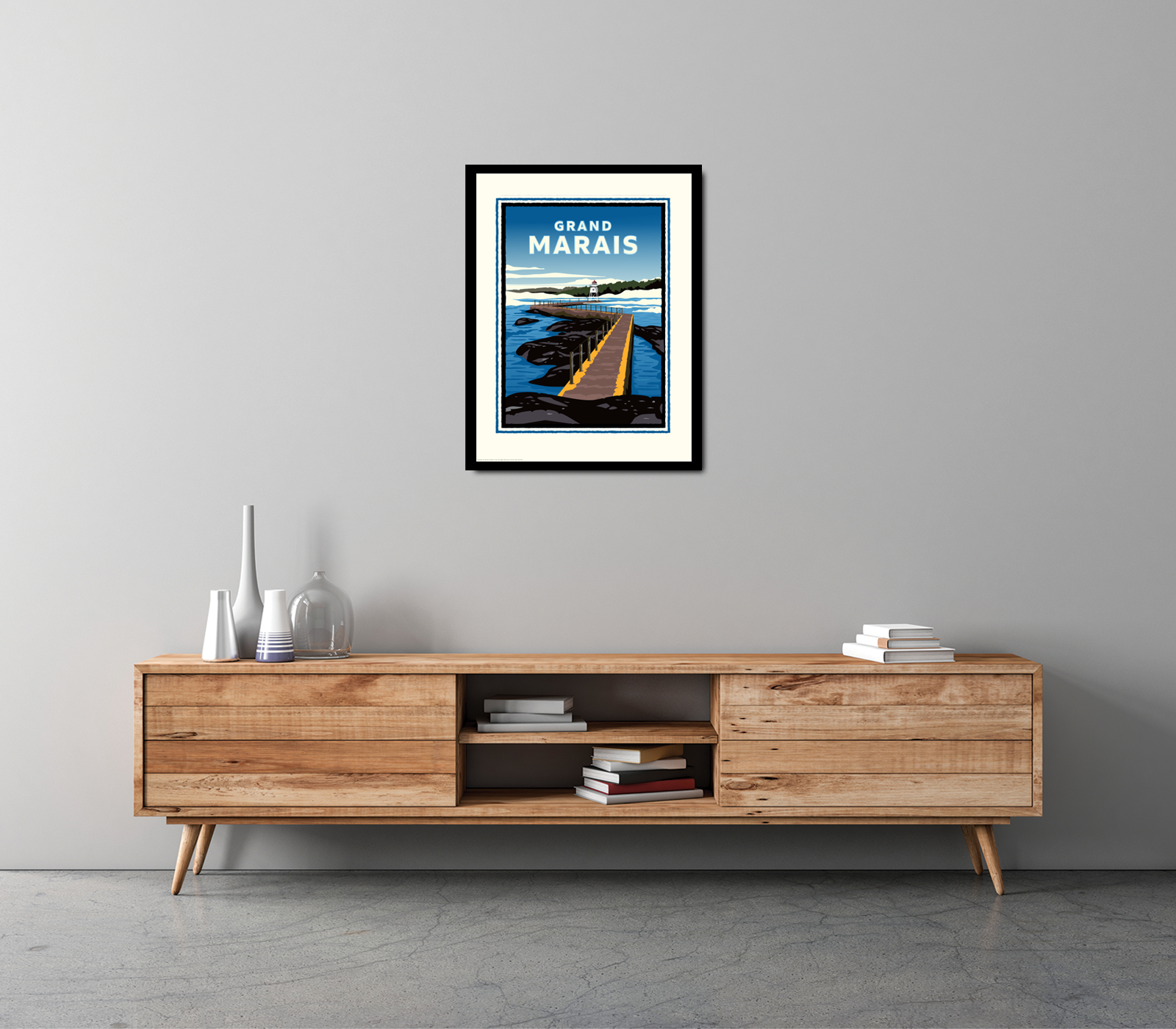 Landmark MN | Grand Marais Lighthouse Art Print