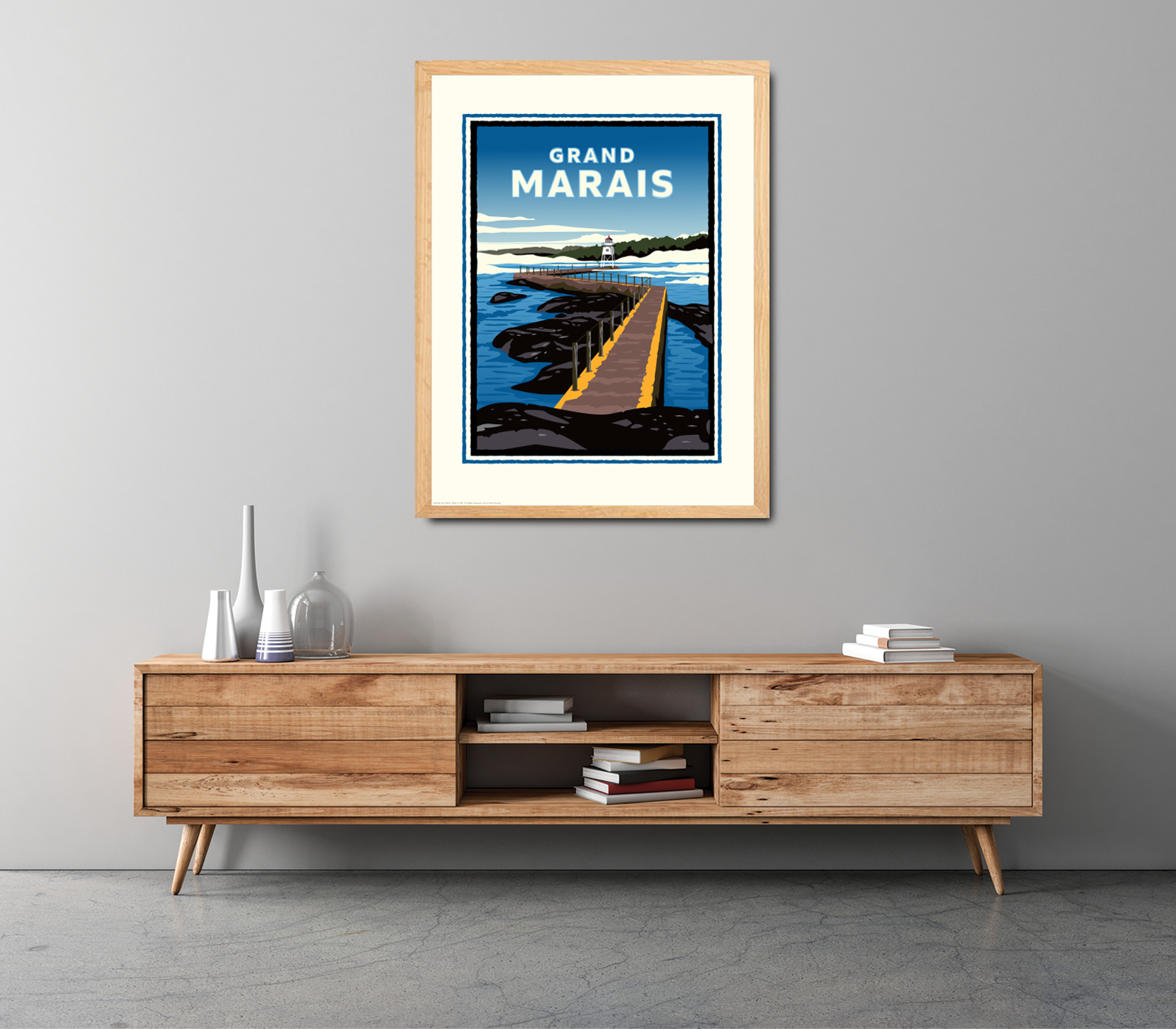 Landmark MN | Grand Marais Lighthouse Art Print