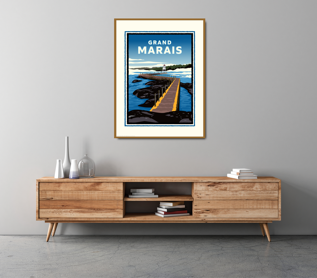 Landmark MN | Grand Marais Lighthouse Art Print