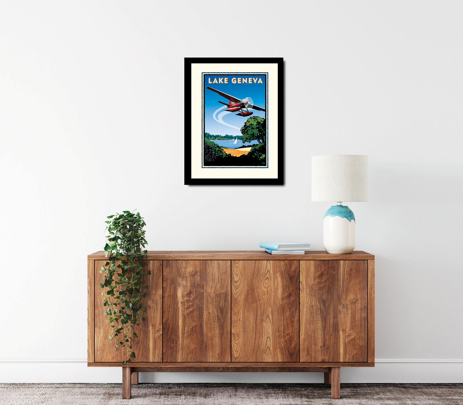 Landmark MN | Lake Geneva Seaplane Art Print