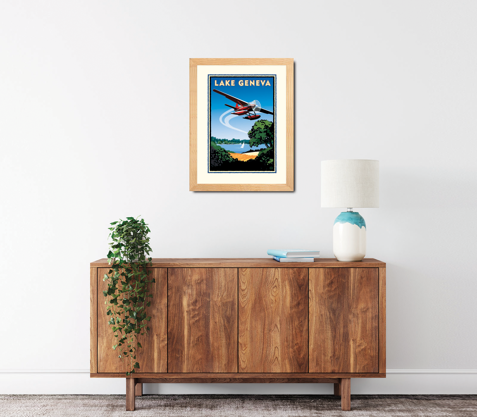 Landmark MN | Lake Geneva Seaplane Art Print