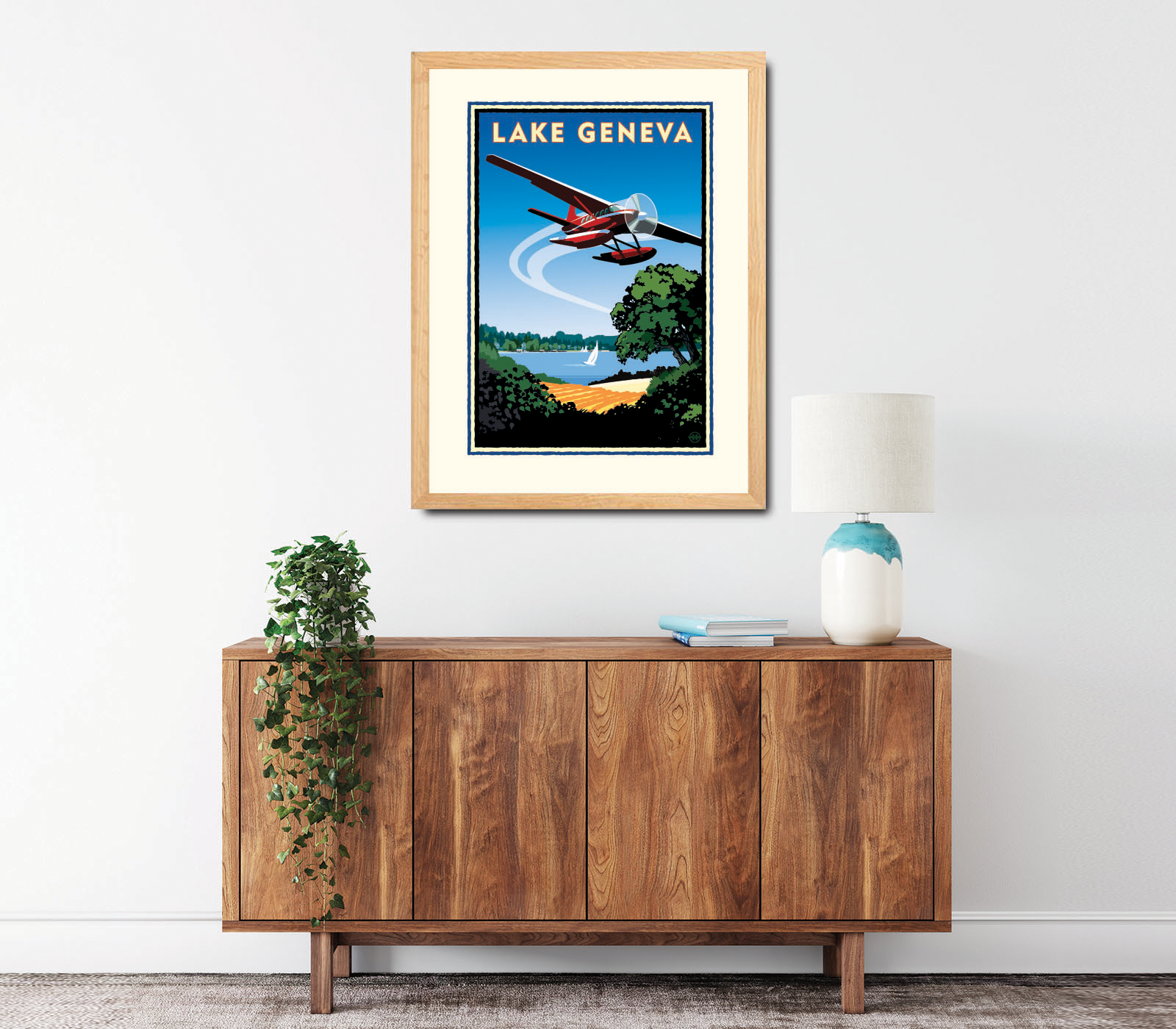 Landmark MN | Lake Geneva Seaplane Art Print
