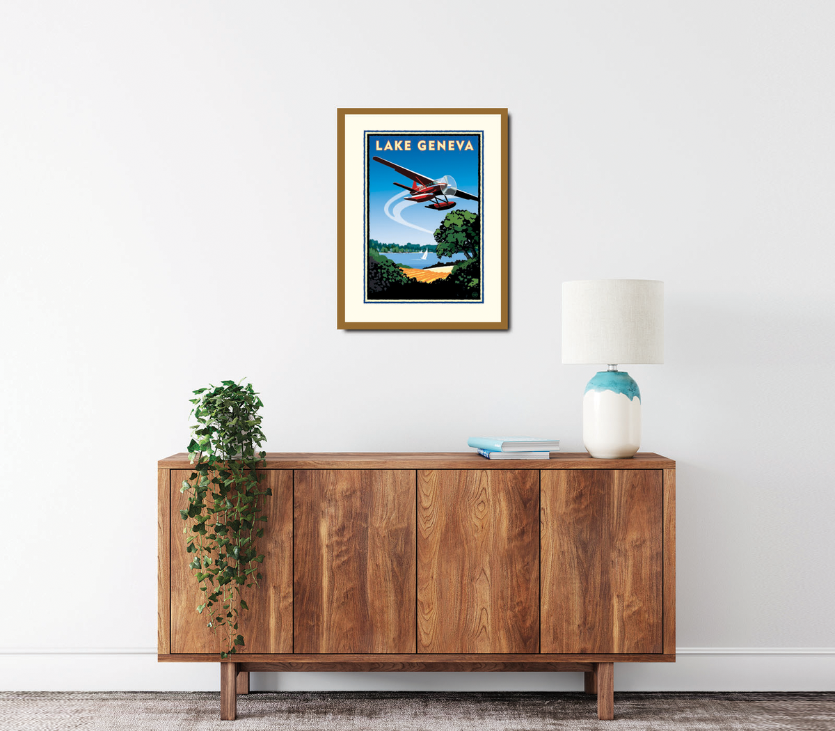 Landmark MN | Lake Geneva Seaplane Art Print