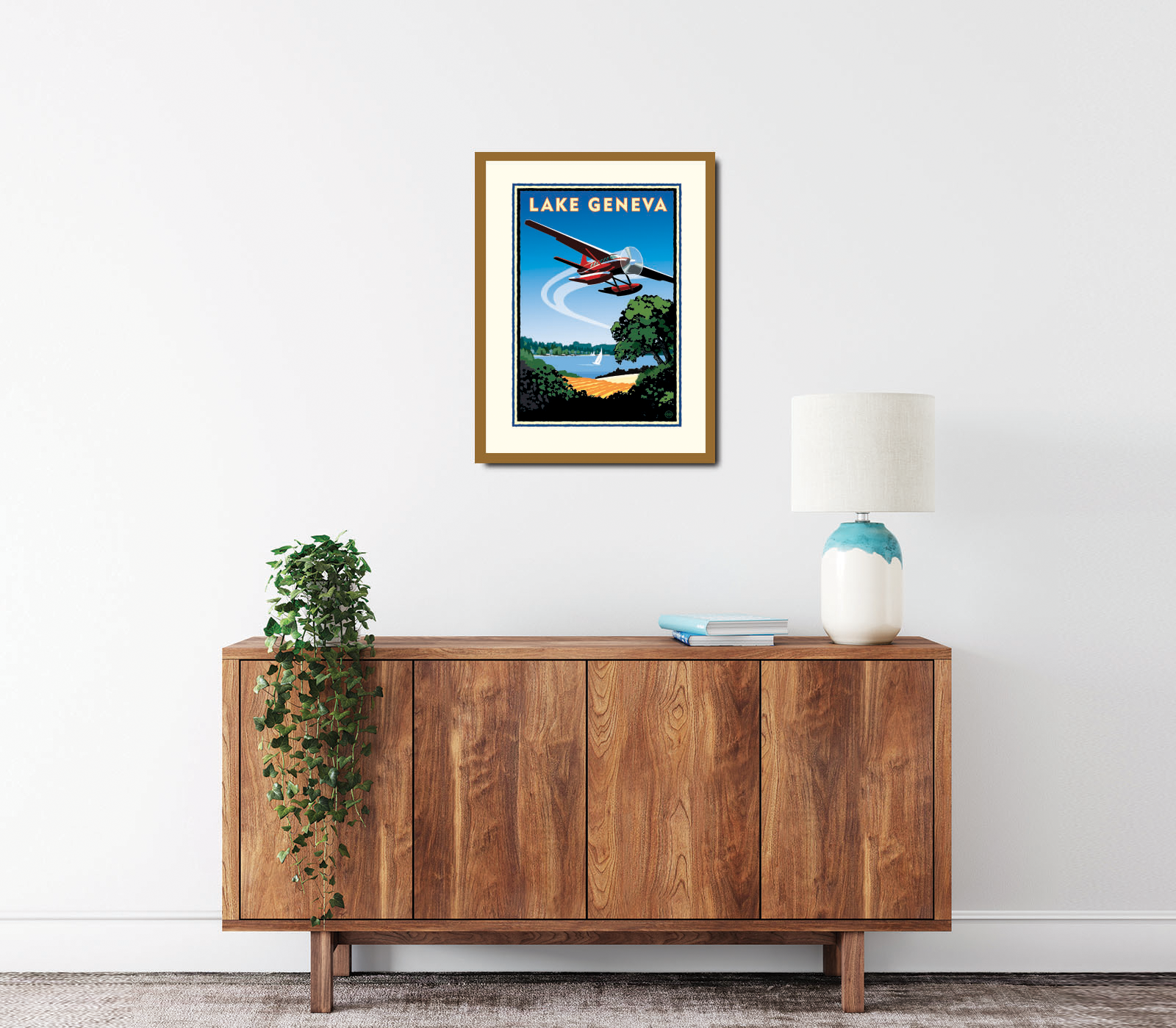 Landmark MN | Lake Geneva Seaplane Art Print