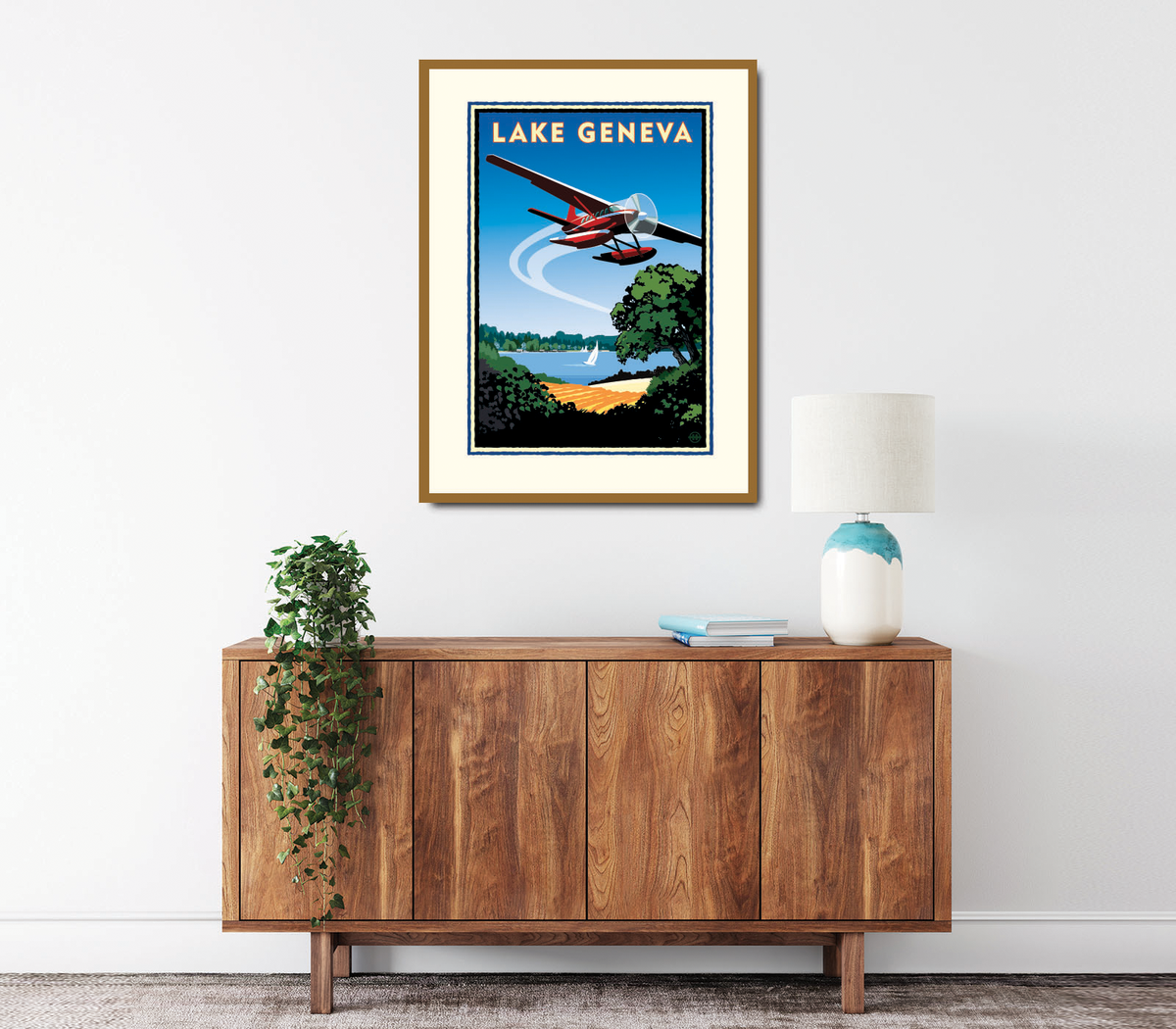 Landmark MN | Lake Geneva Seaplane Art Print