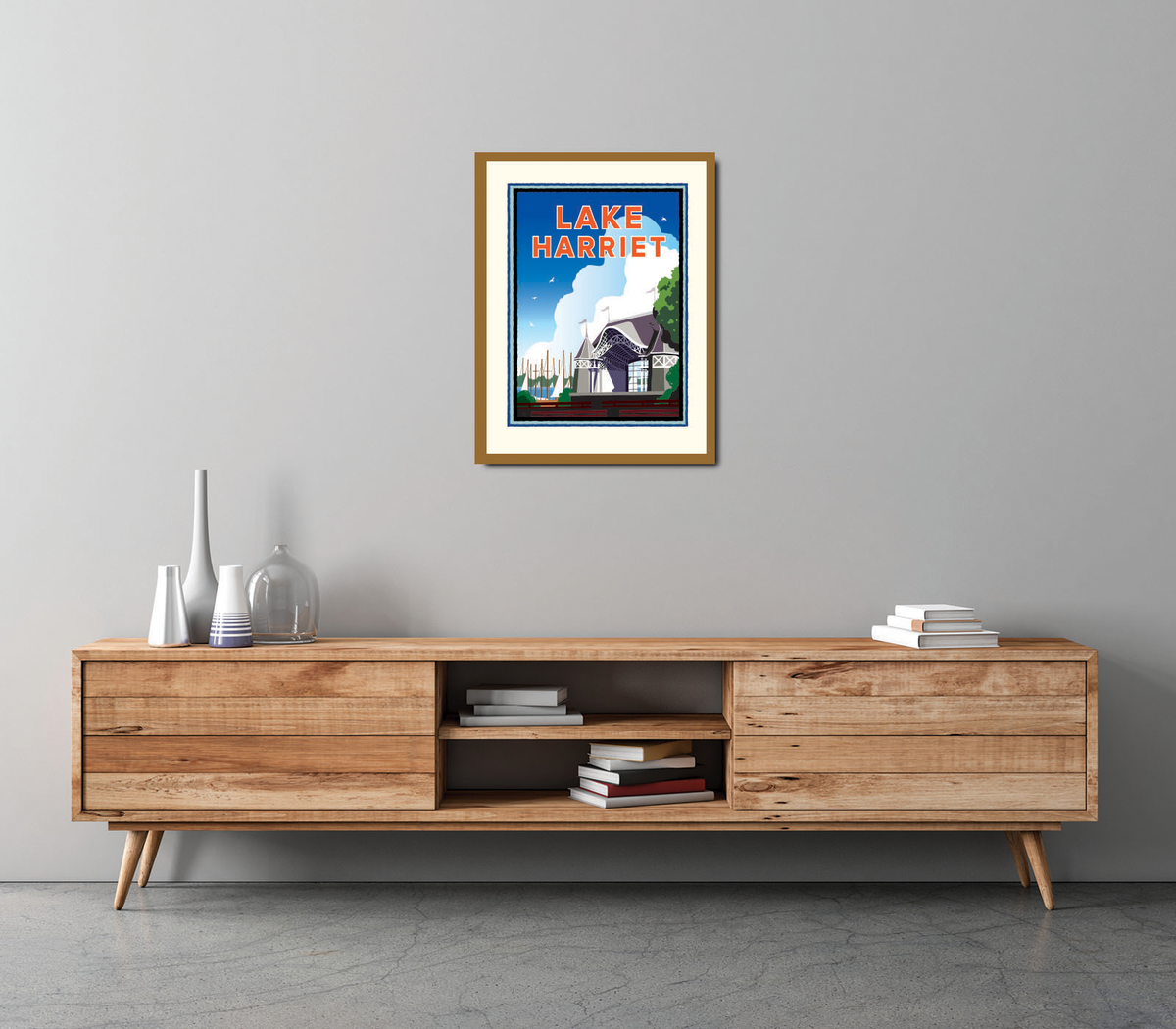 Landmark MN | Lake Harriet Pavillion Minneapolis Art Print