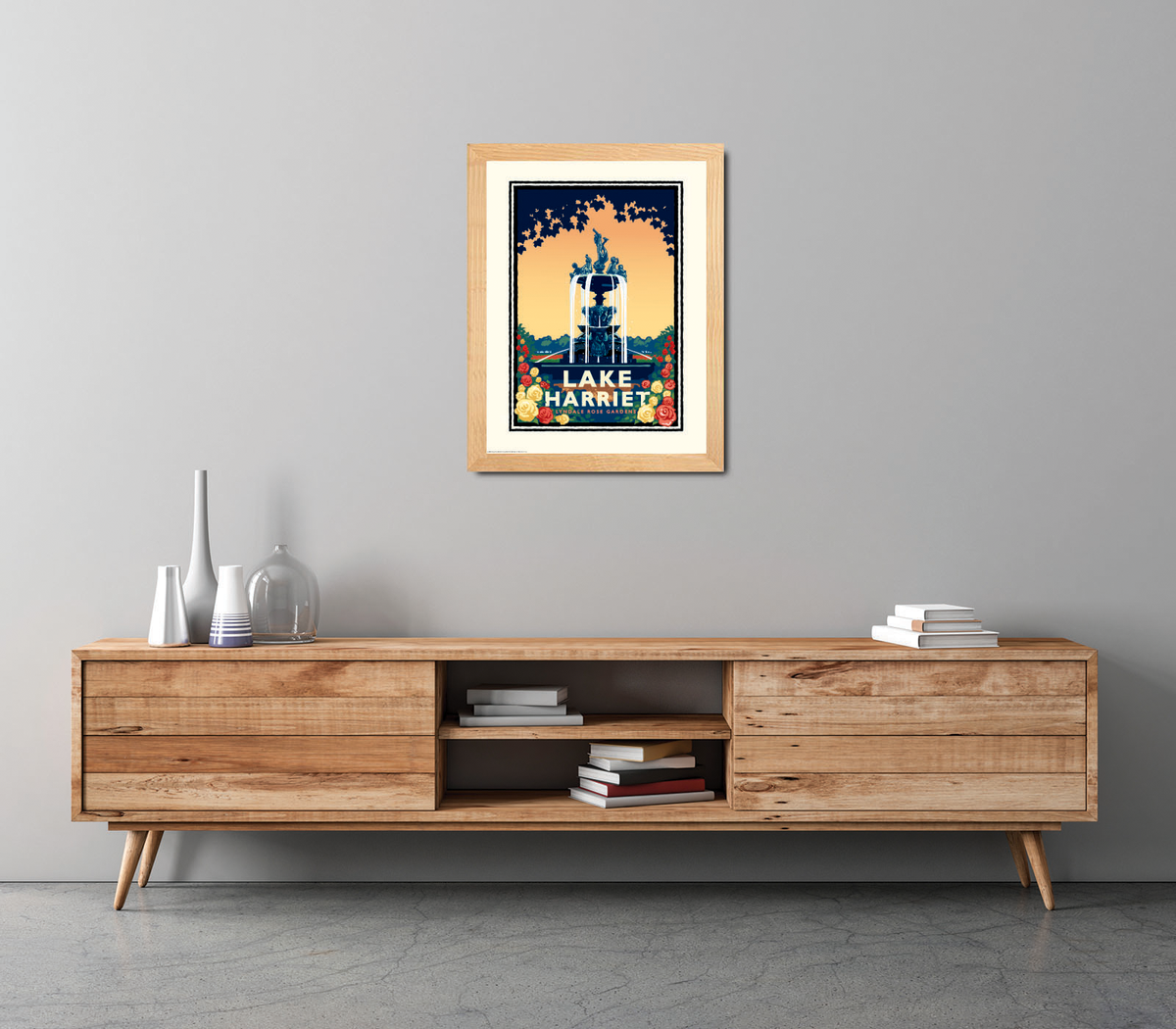 Landmark MN | Lake Harriet Rose Garden Minneapolis Art Print