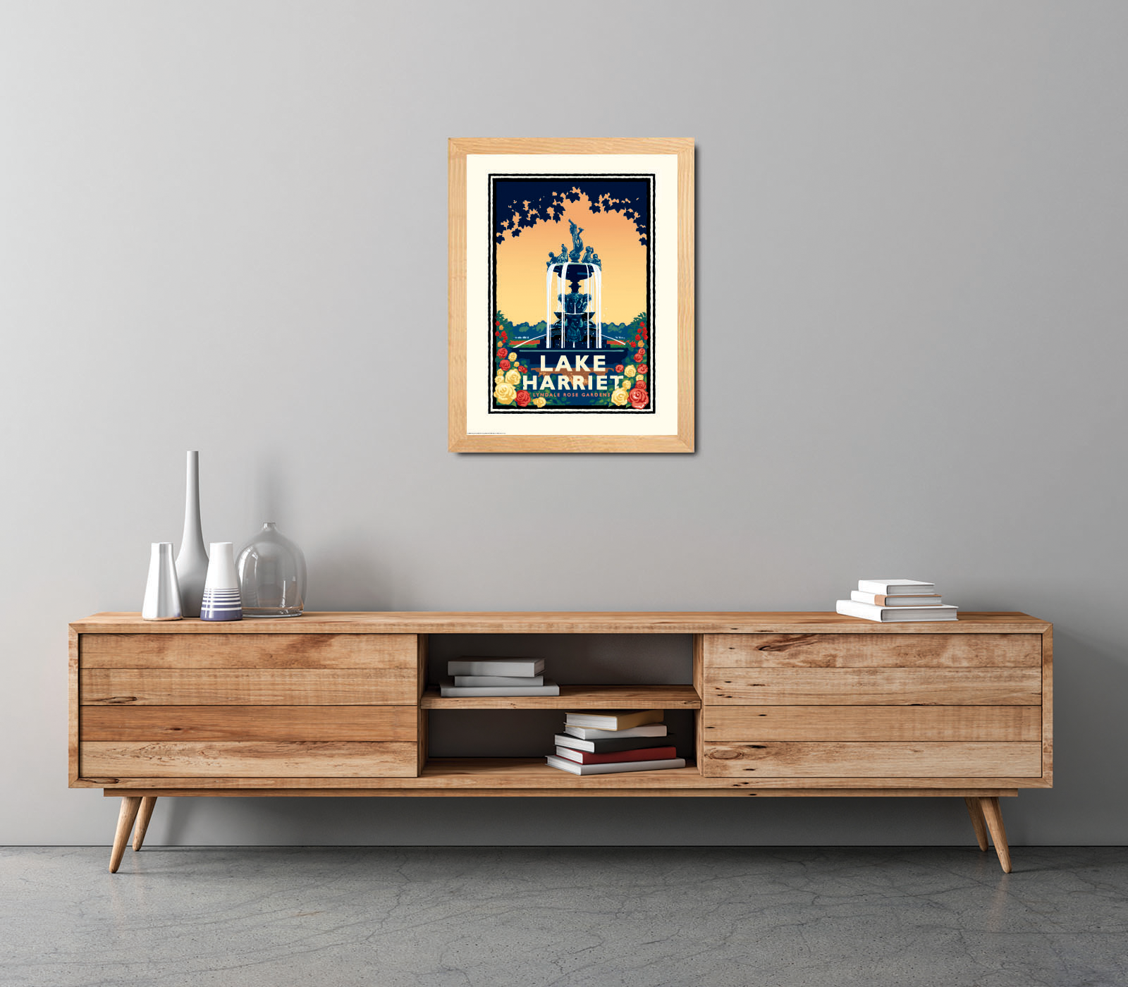 Landmark MN | Lake Harriet Rose Garden Minneapolis Art Print