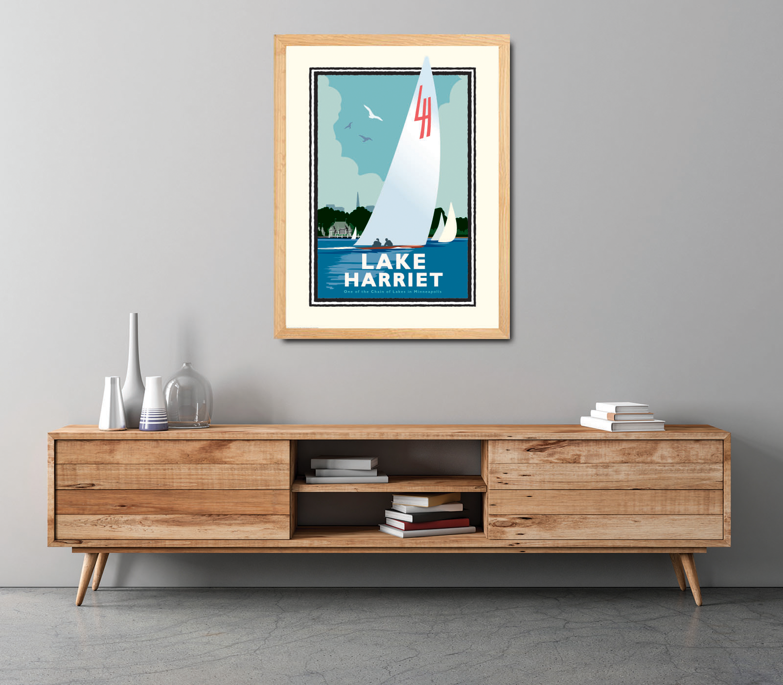 Landmark MN | Lake Harriet Sail Minneapolis Art Print