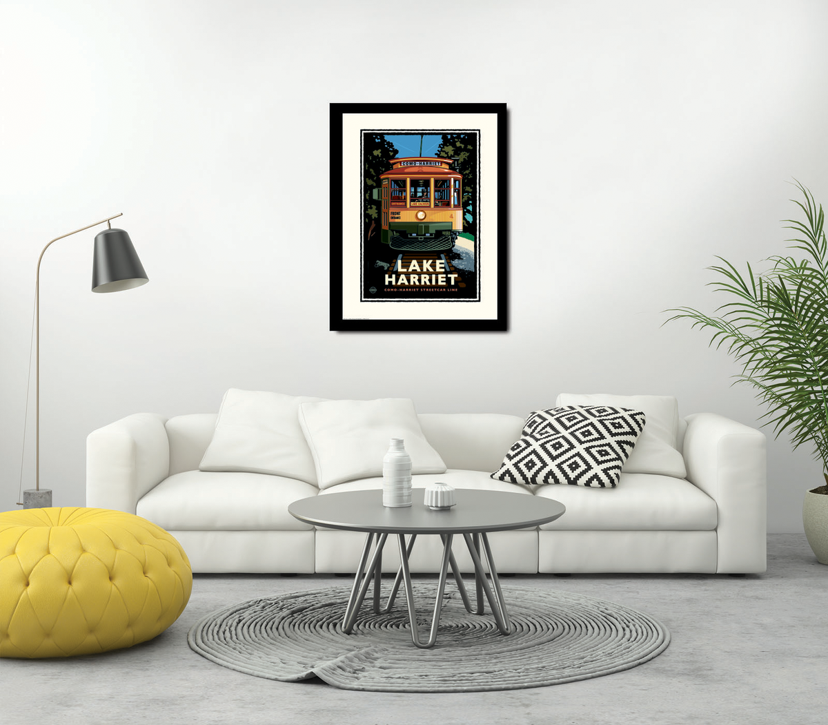 Landmark MN | Lake Harriet Trolley Minneapolis Art Print