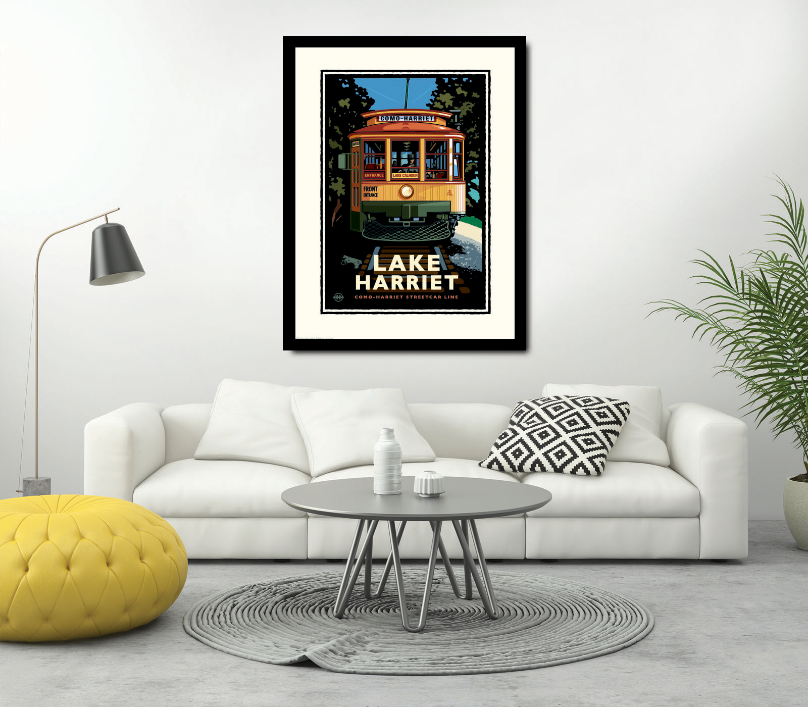 Landmark MN | Lake Harriet Trolley Minneapolis Art Print