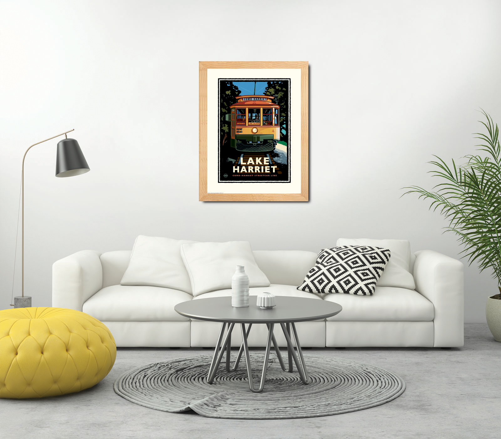 Landmark MN | Lake Harriet Trolley Minneapolis Art Print