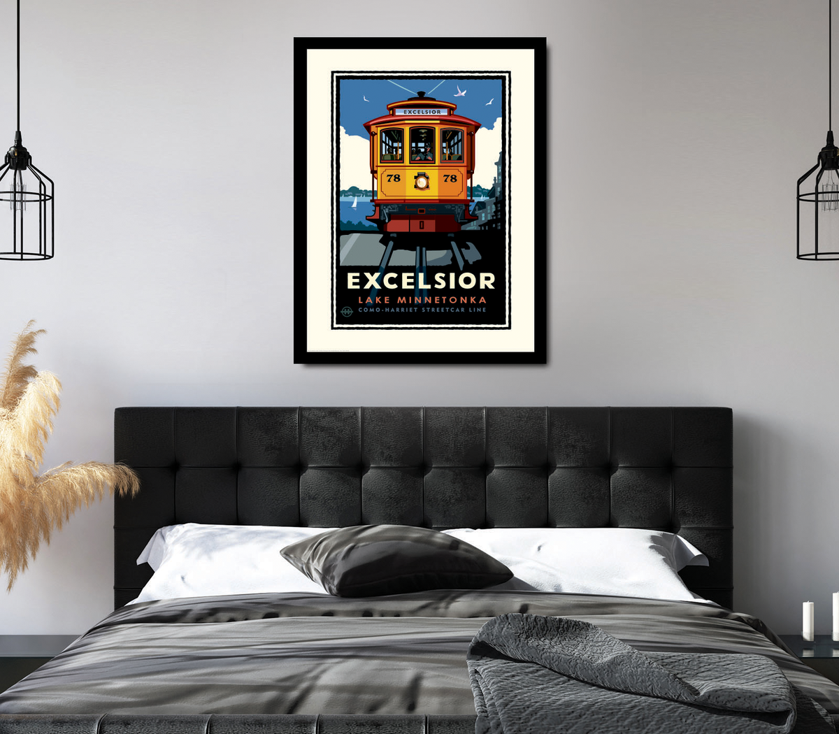 Landmark MN | Lake Minnetonka Excelsior Trolley Art Print