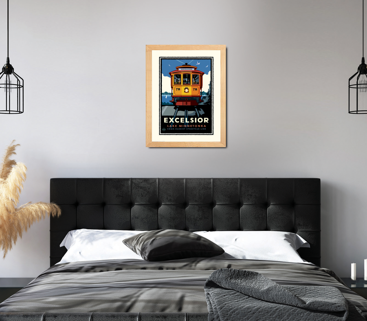 Landmark MN | Lake Minnetonka Excelsior Trolley Art Print