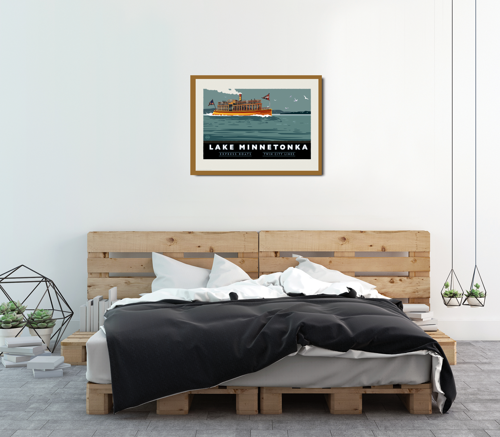 Landmark MN | Lake Minnetonka Express Boat Art Print
