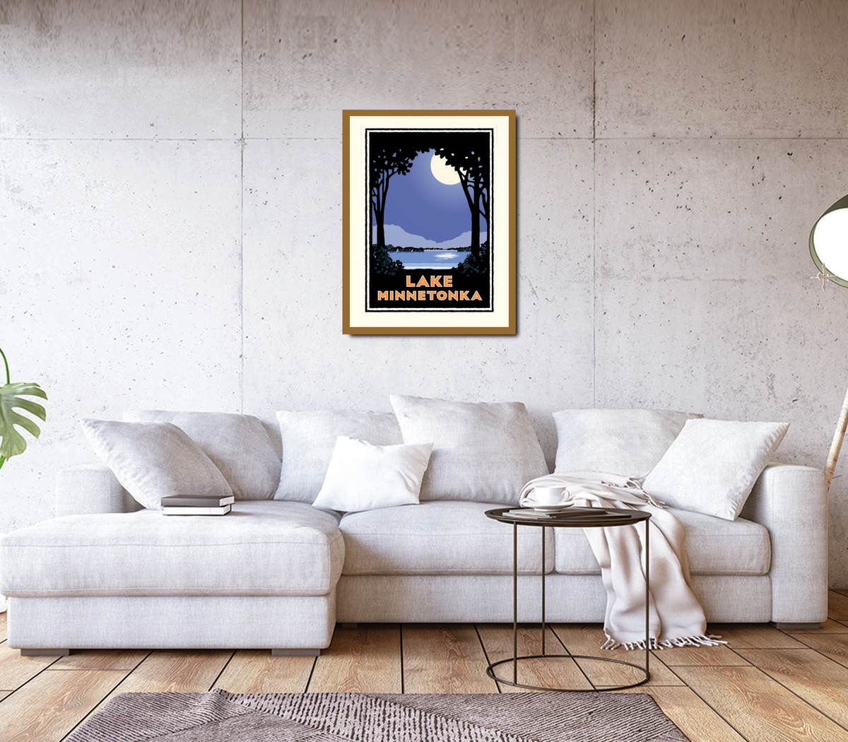 Landmark MN | Lake Minnetonka Moonlight Art Print