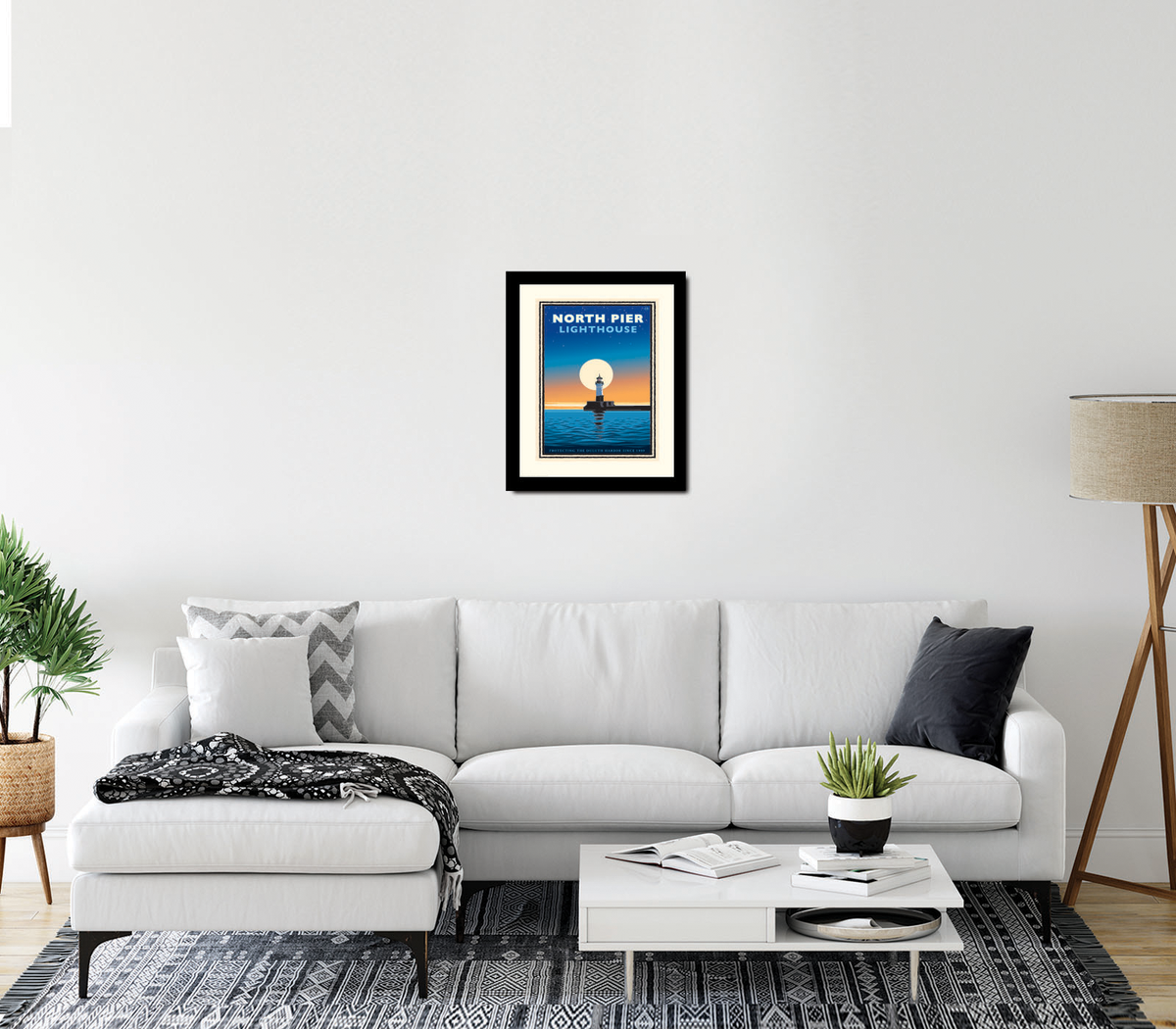 Landmark MN | Lake Superior North Pier Lighthouse Art Print