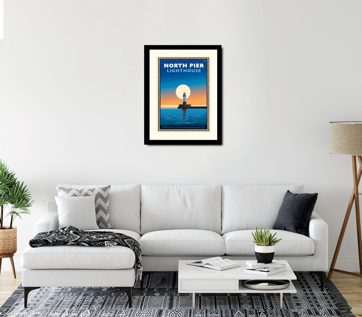 Landmark MN | Lake Superior North Pier Lighthouse Art Print