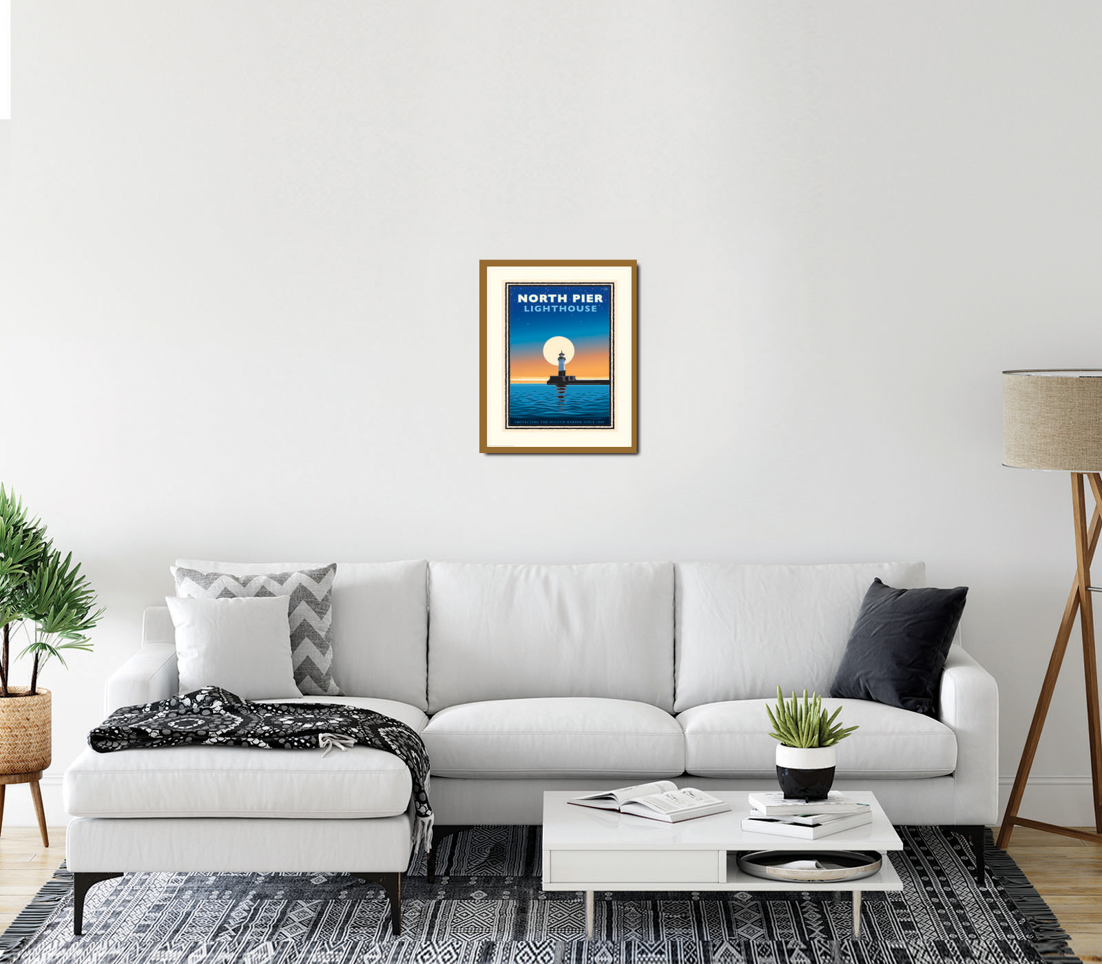 Landmark MN | Lake Superior North Pier Lighthouse Art Print