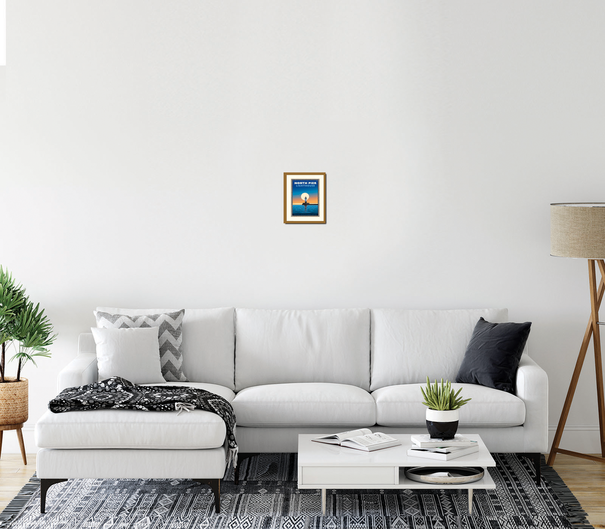 Landmark MN | Lake Superior North Pier Lighthouse Art Print