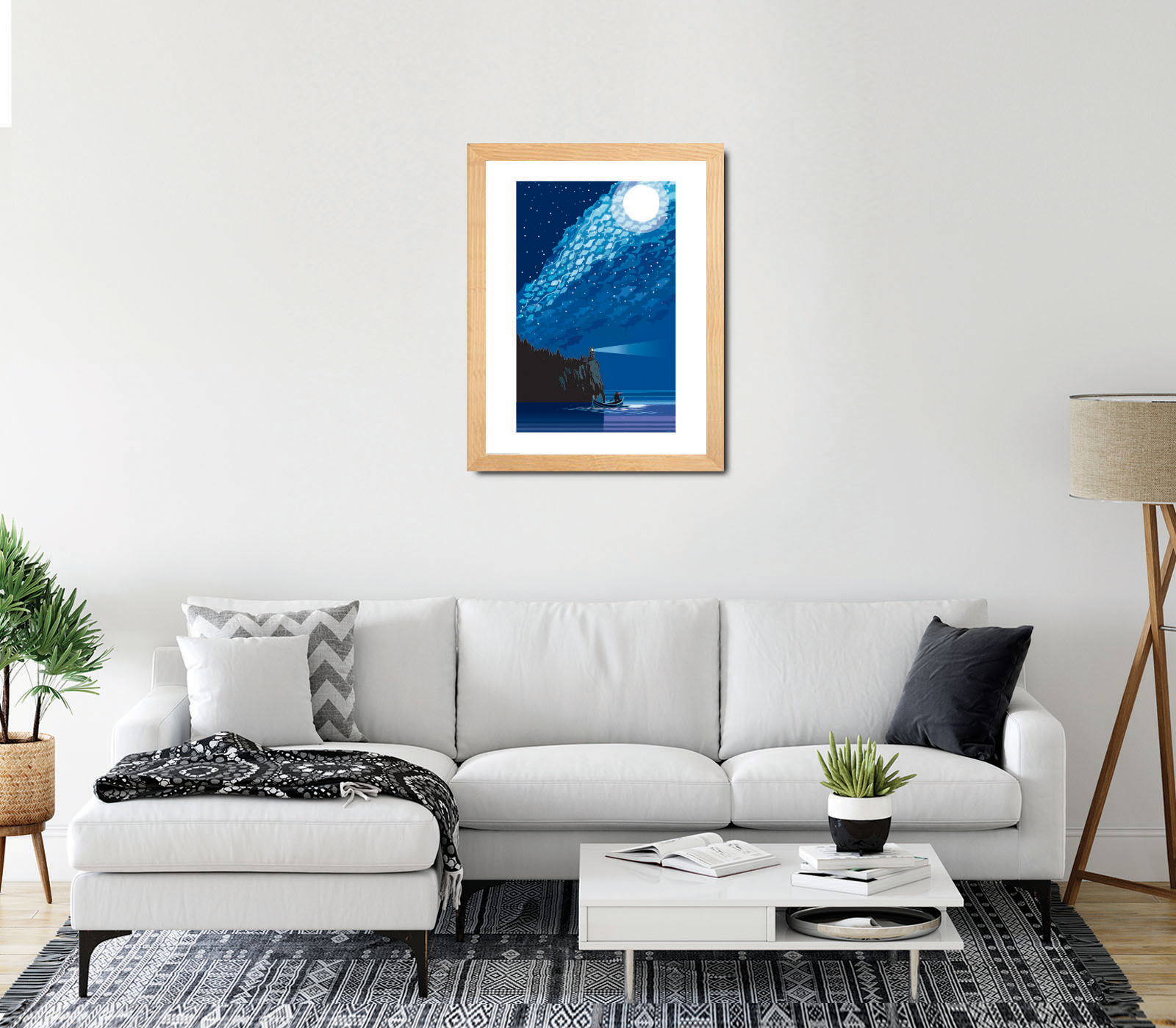 Landmark MN | Lake Superior Starry Night Art Print