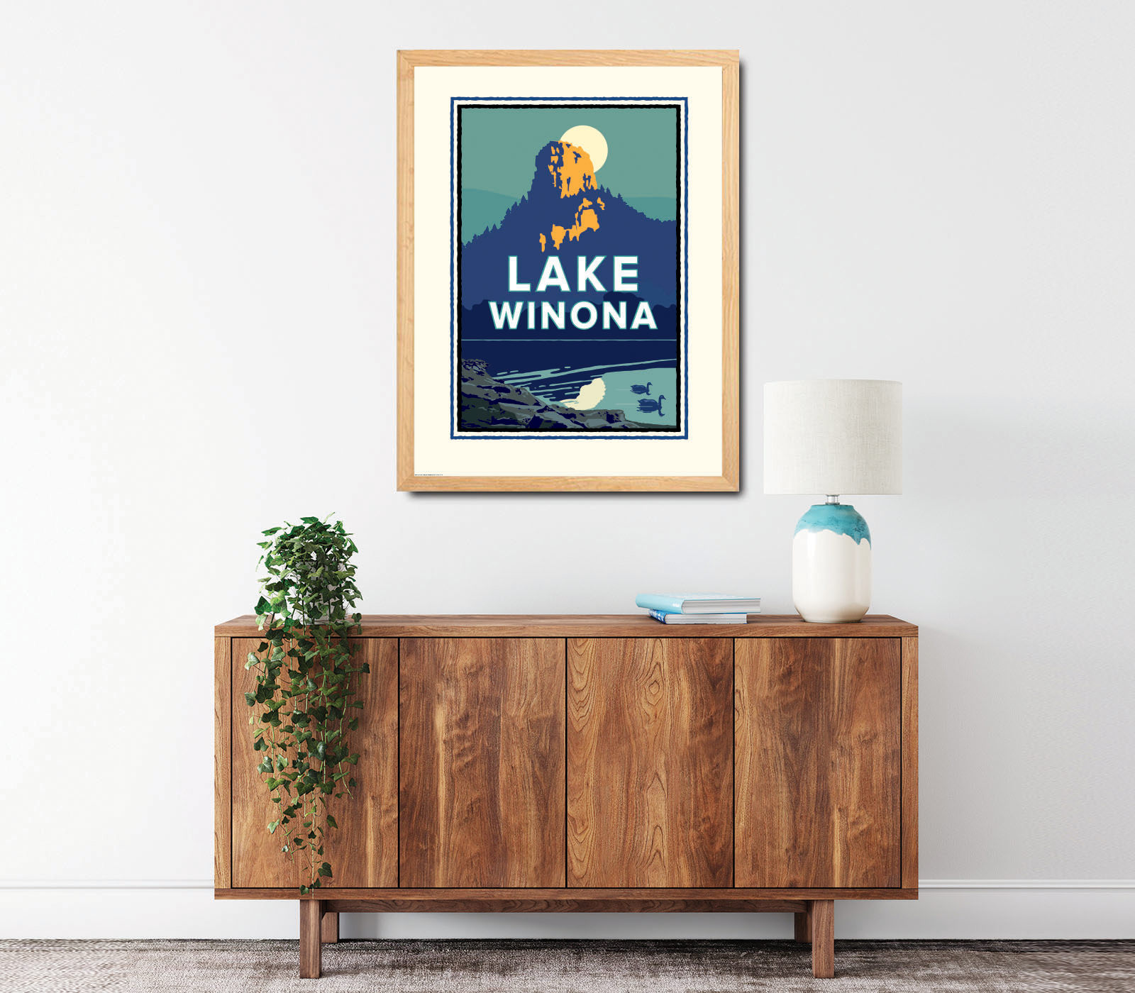 Landmark MN | Lake Winona Art Print