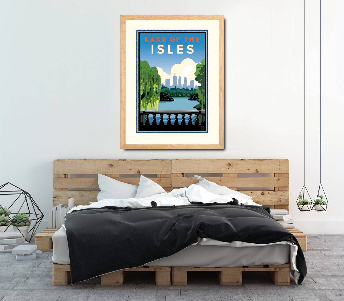 Landmark MN | Lake of the Isles Cityview Minneapolis Art Print