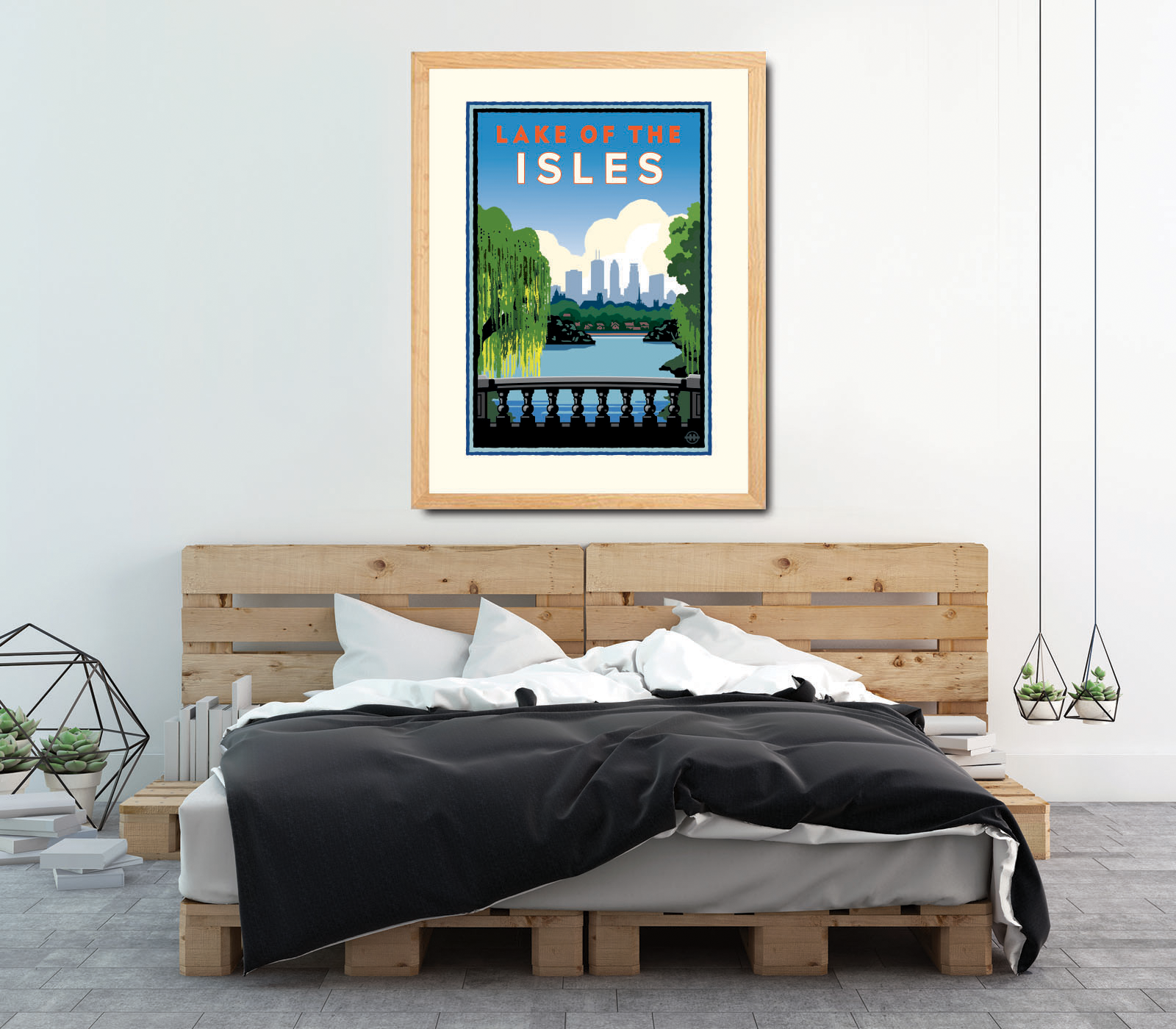 Landmark MN | Lake of the Isles Cityview Minneapolis Art Print