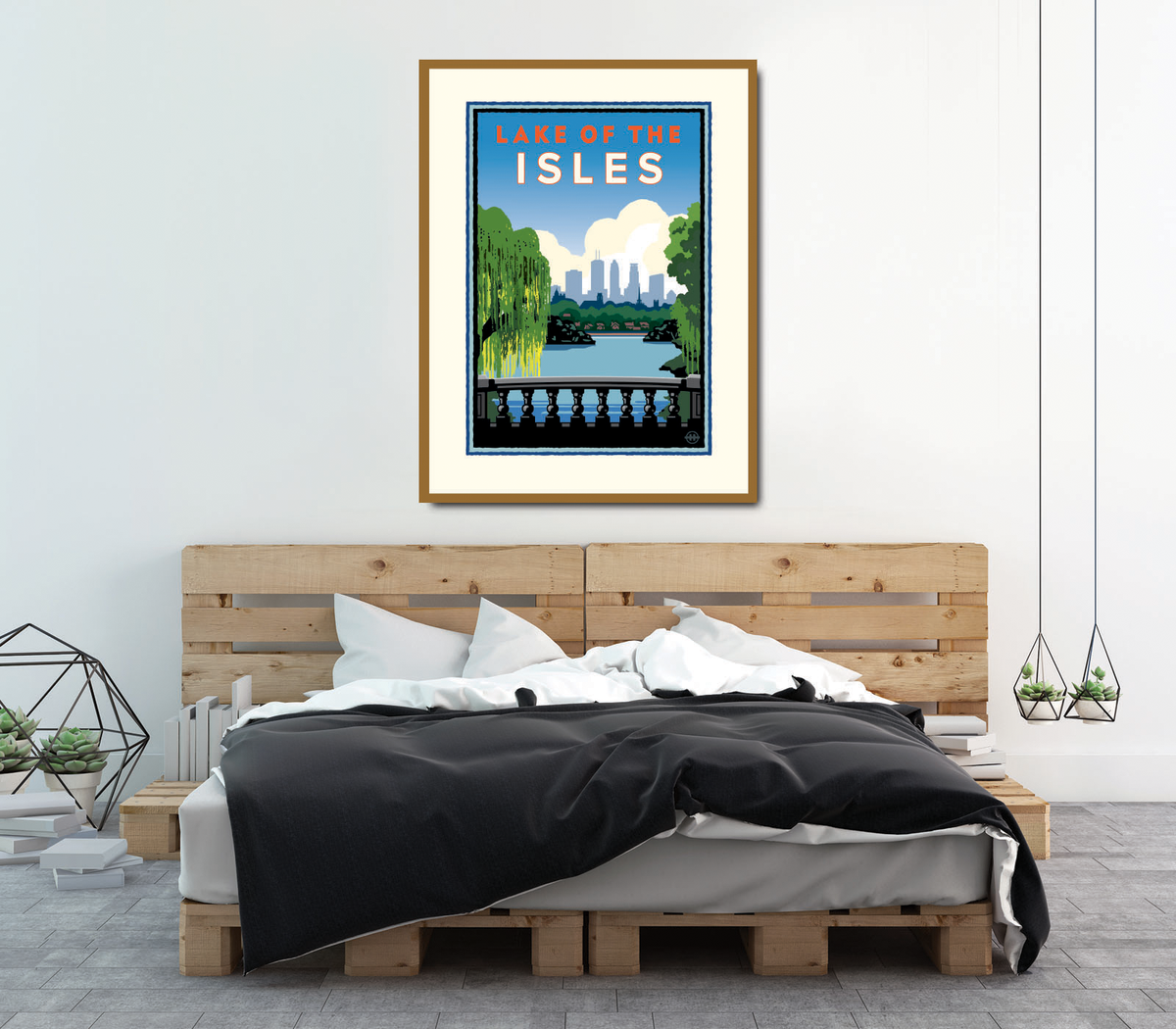 Landmark MN | Lake of the Isles Cityview Minneapolis Art Print