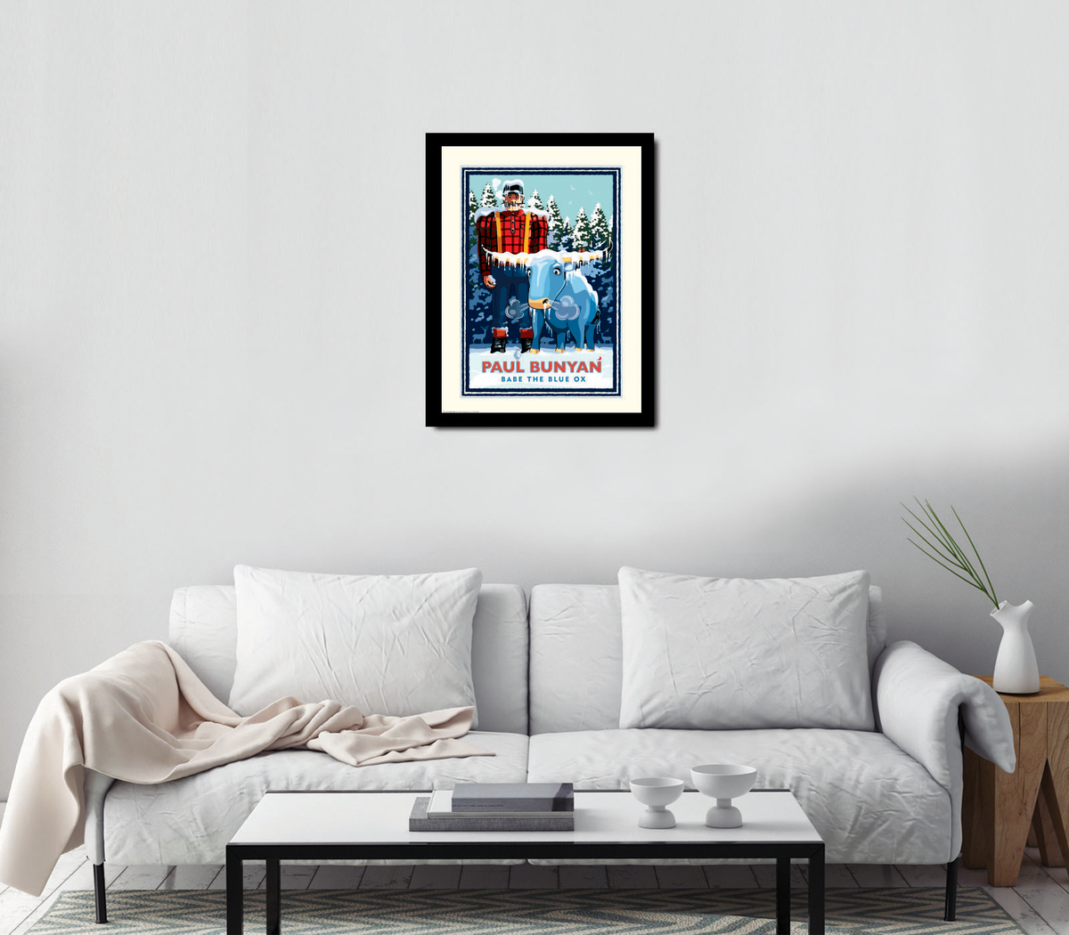 Landmark MN | Paul Bunyan Winter Scene Art Print