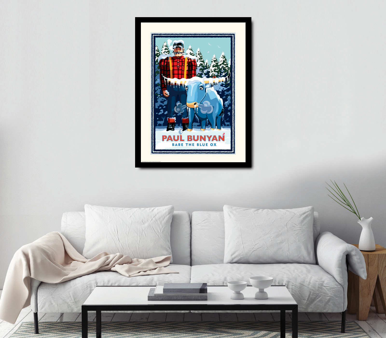 Landmark MN | Paul Bunyan Winter Scene Art Print