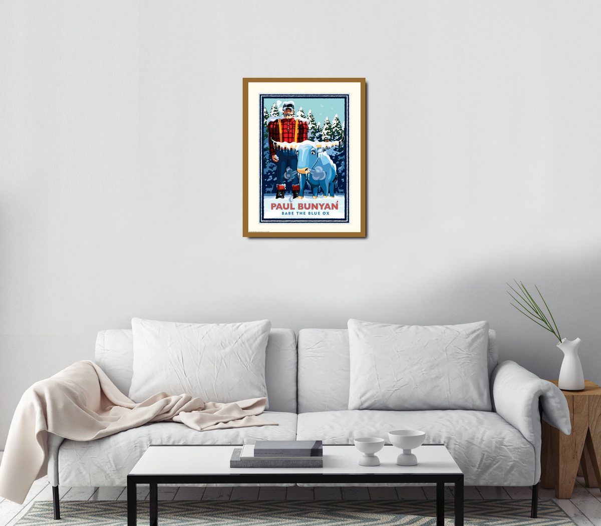 Landmark MN | Paul Bunyan Winter Scene Art Print