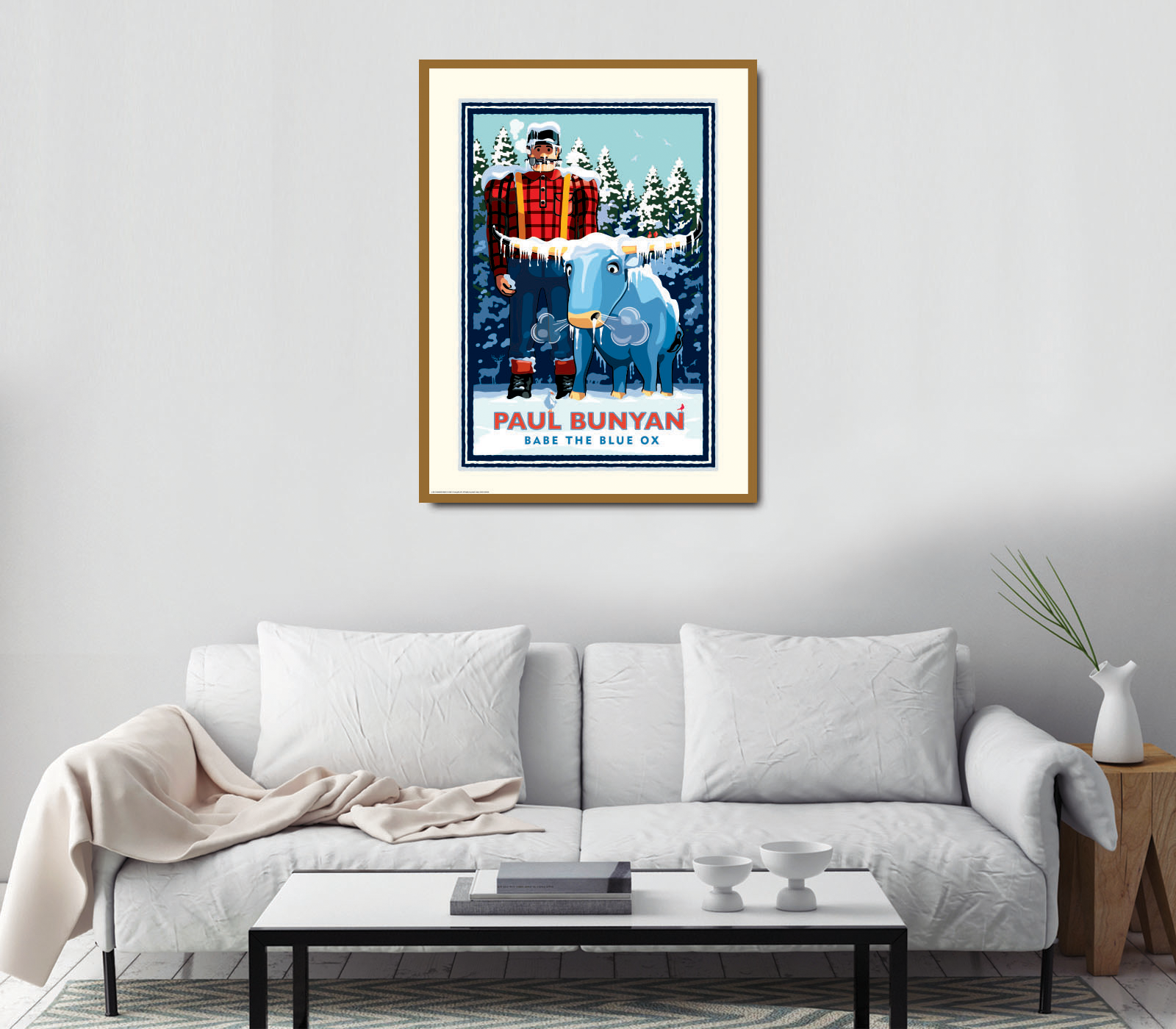 Landmark MN | Paul Bunyan Winter Scene Art Print
