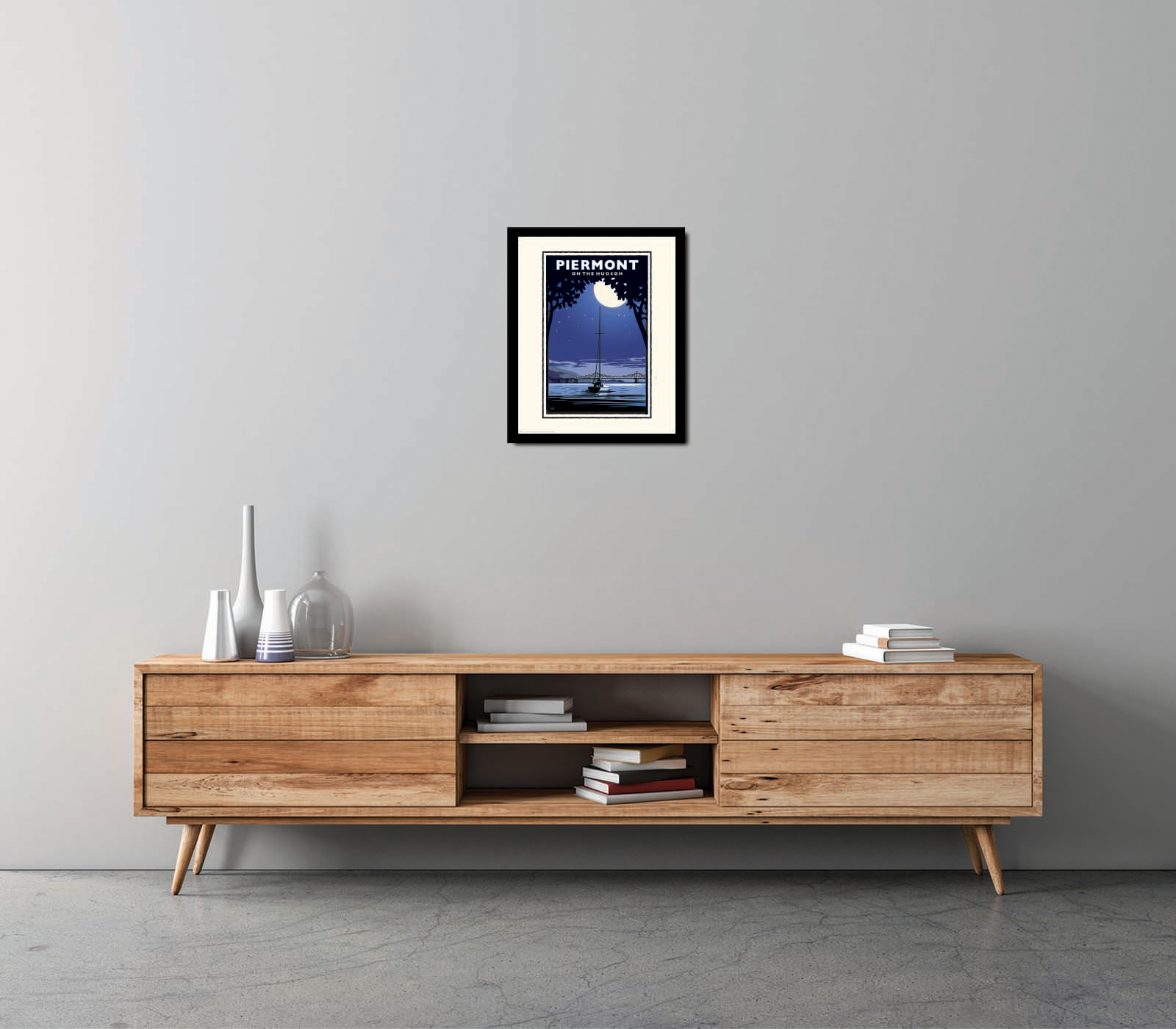 Landmark NY | Piermont on the Hudson Moonlight