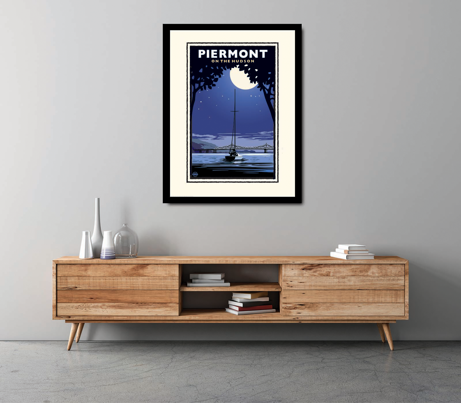 Landmark NY | Piermont on the Hudson Moonlight