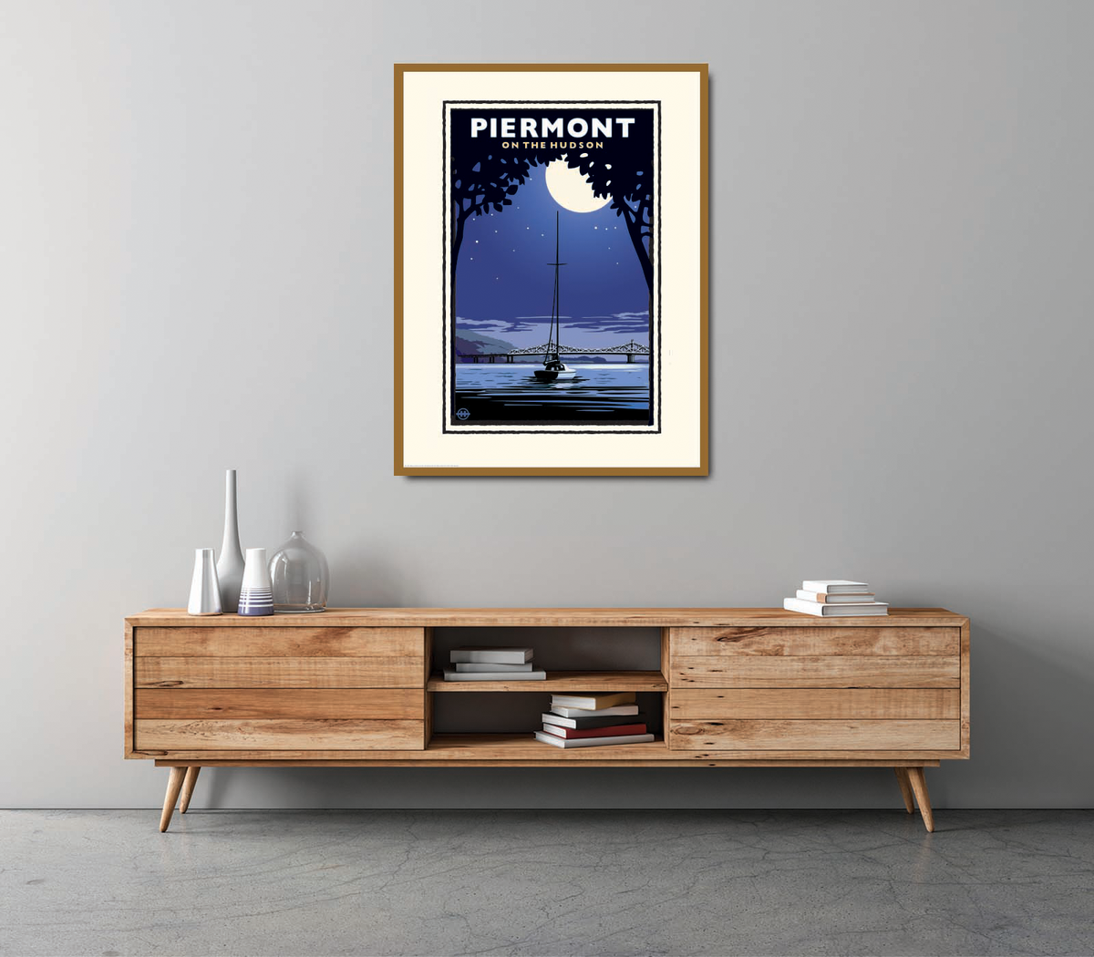 Landmark NY | Piermont on the Hudson Moonlight